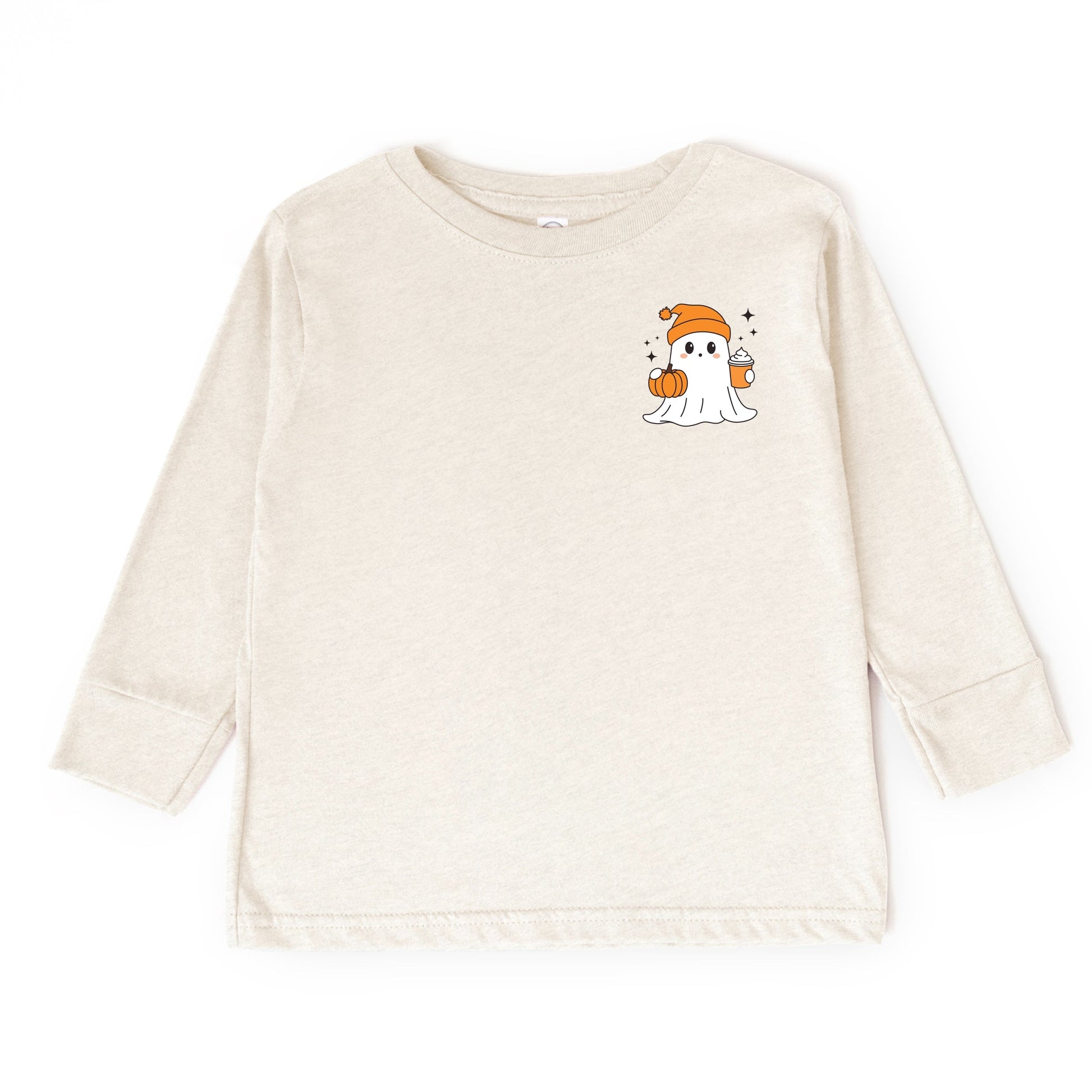 Ghost Pumpkin Spice Sparkle - Toddler Long Sleeve Graphic Tee and Youth Long Sleeve Graphic T-Shirt