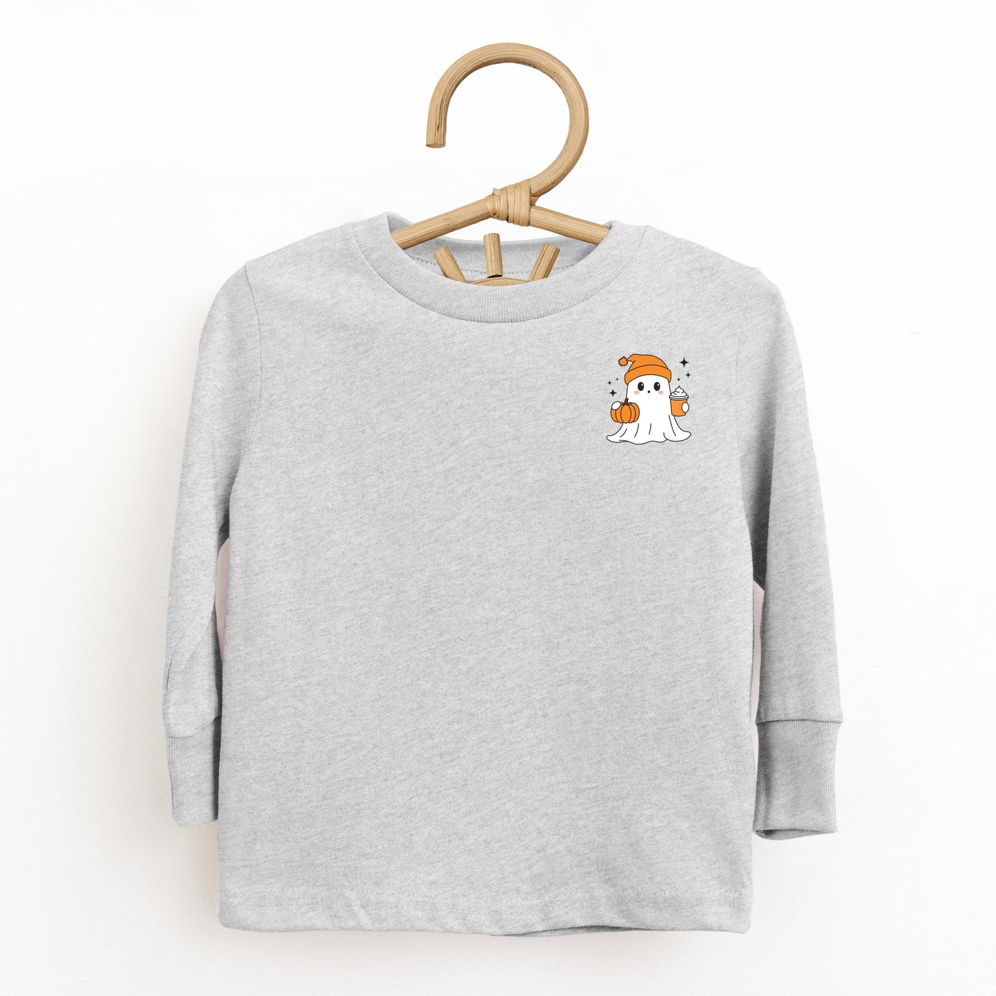 Ghost Pumpkin Spice Sparkle - Toddler Long Sleeve Graphic Tee and Youth Long Sleeve Graphic T-Shirt