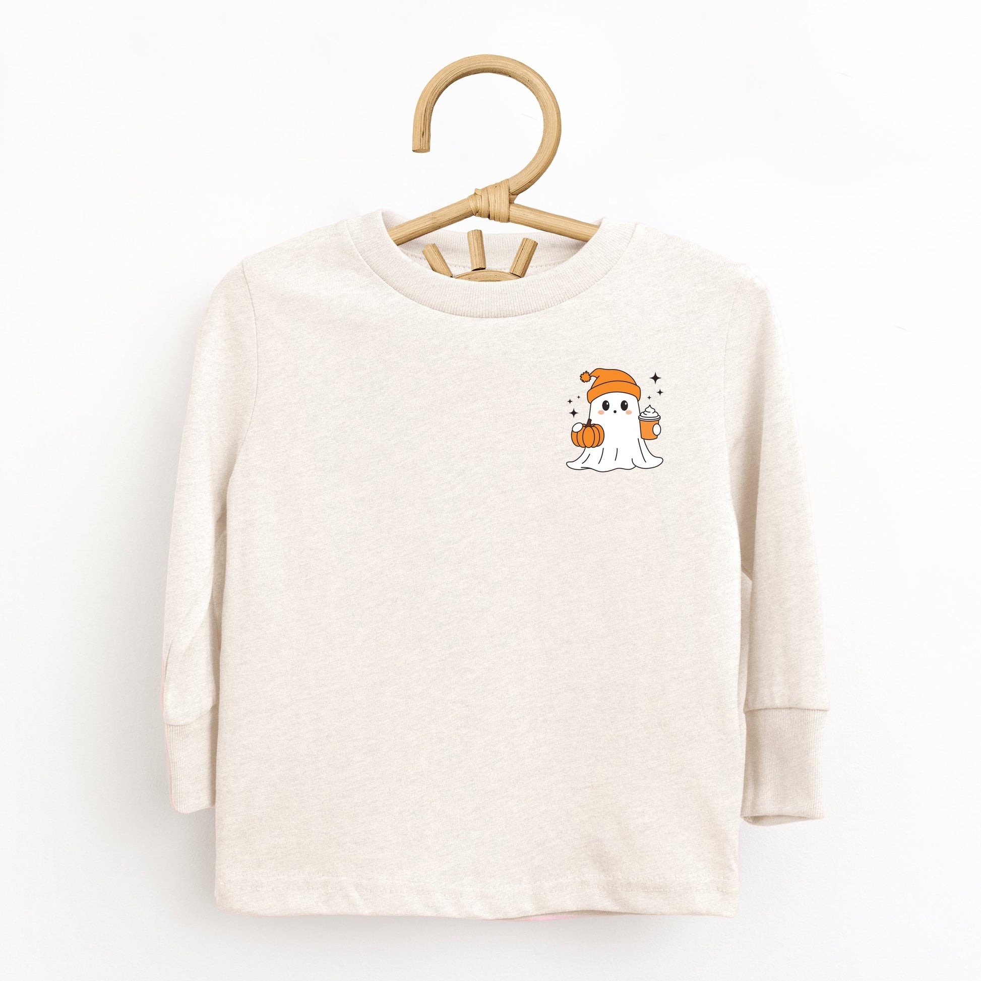 Ghost Pumpkin Spice Sparkle - Toddler Long Sleeve Graphic Tee and Youth Long Sleeve Graphic T-Shirt