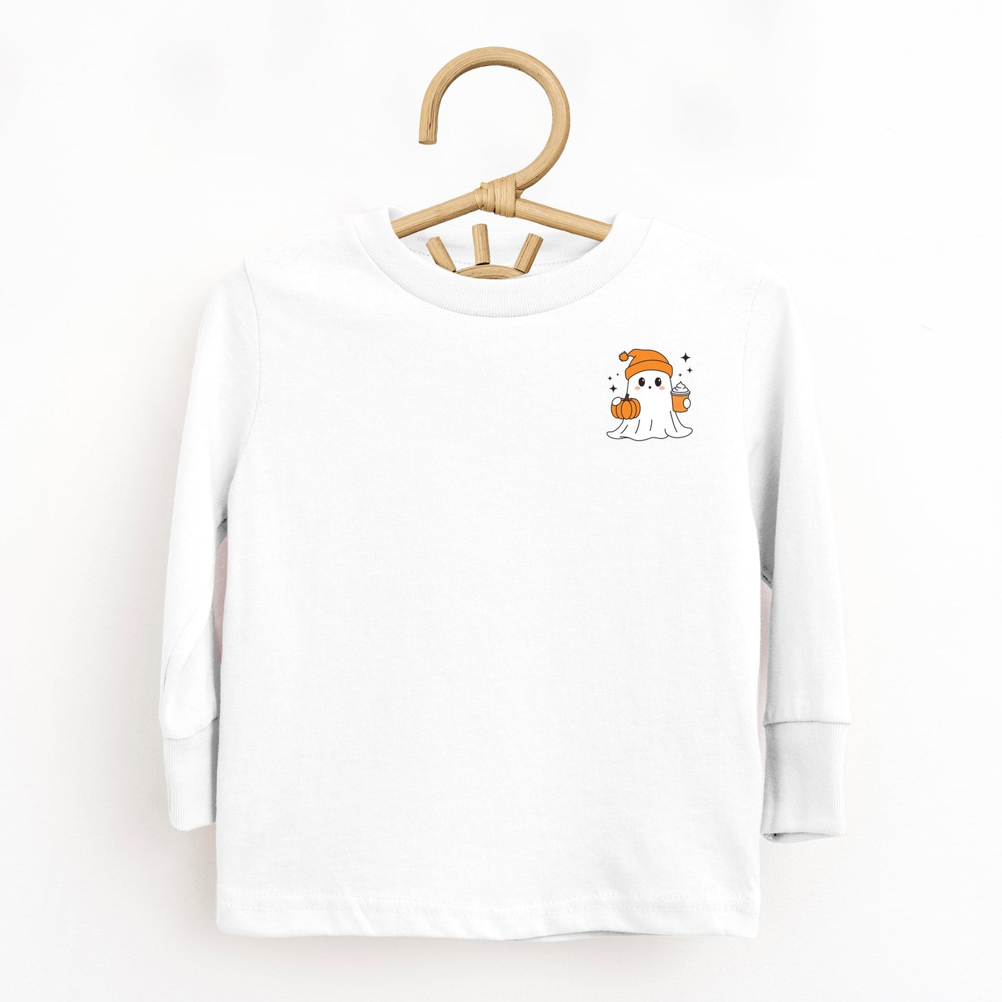 Ghost Pumpkin Spice Sparkle - Toddler Long Sleeve Graphic Tee and Youth Long Sleeve Graphic T-Shirt