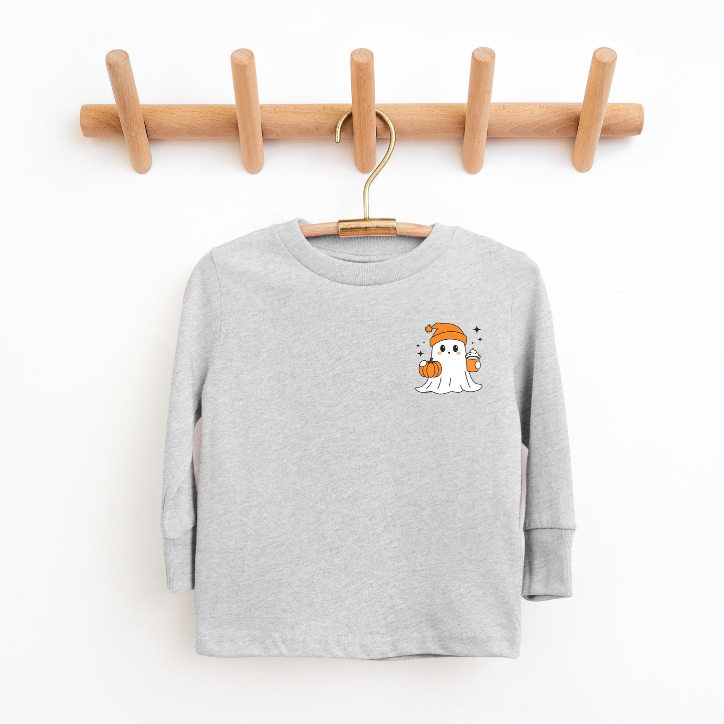Ghost Pumpkin Spice Sparkle - Toddler Long Sleeve Graphic Tee and Youth Long Sleeve Graphic T-Shirt