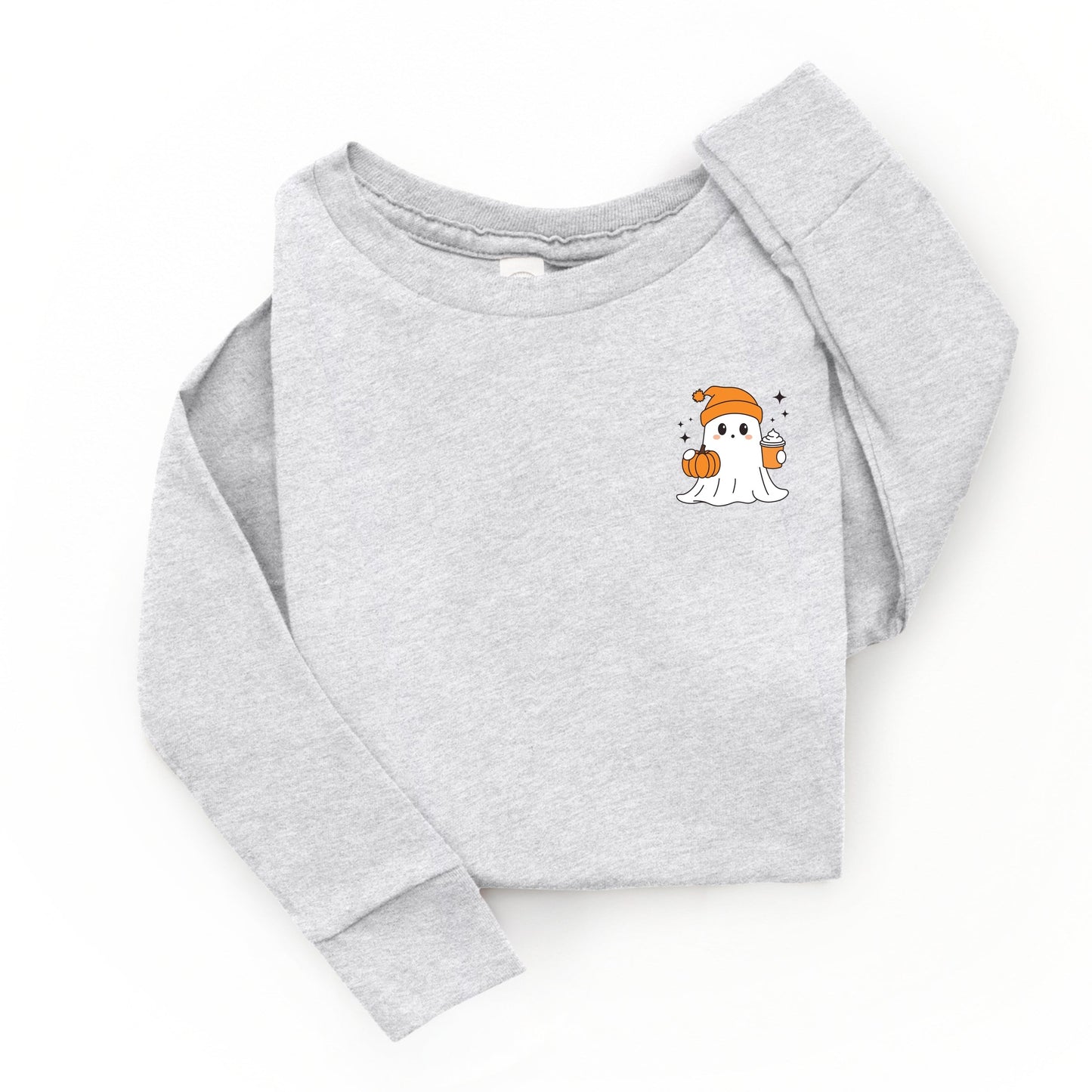 Ghost Pumpkin Spice Sparkle - Toddler Long Sleeve Graphic Tee and Youth Long Sleeve Graphic T-Shirt