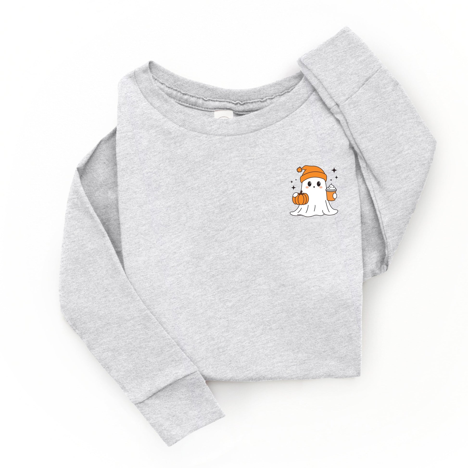 Ghost Pumpkin Spice Sparkle - Toddler Long Sleeve Graphic Tee and Youth Long Sleeve Graphic T-Shirt