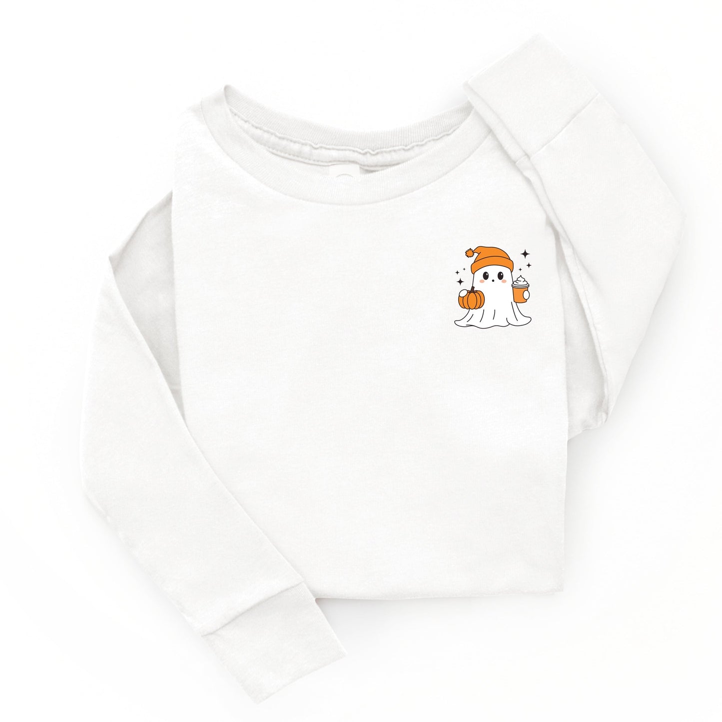 Ghost Pumpkin Spice Sparkle - Toddler Long Sleeve Graphic Tee and Youth Long Sleeve Graphic T-Shirt