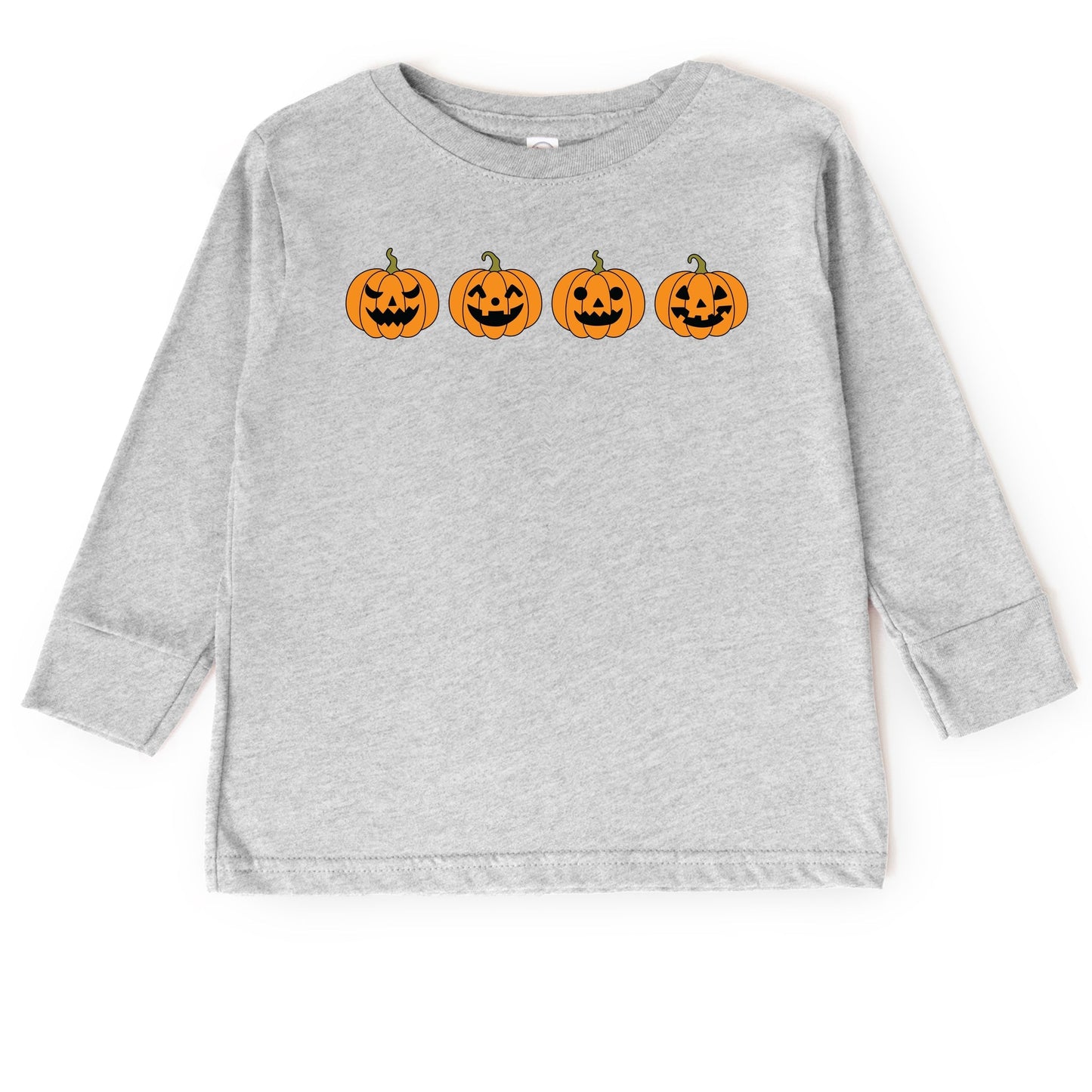 Four Pumpkins - Toddler Long Sleeve Graphic Tee and Youth Long Sleeve Graphic T-Shirt