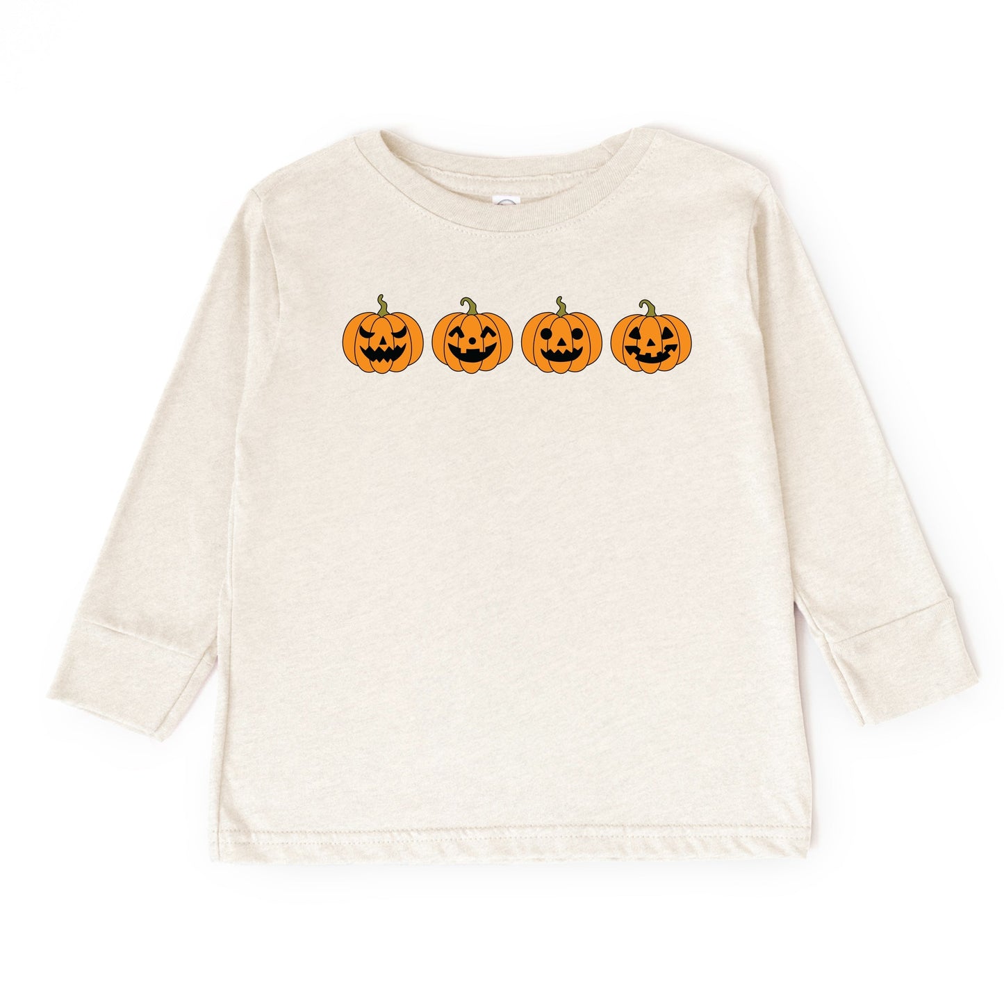 Four Pumpkins - Toddler Long Sleeve Graphic Tee and Youth Long Sleeve Graphic T-Shirt