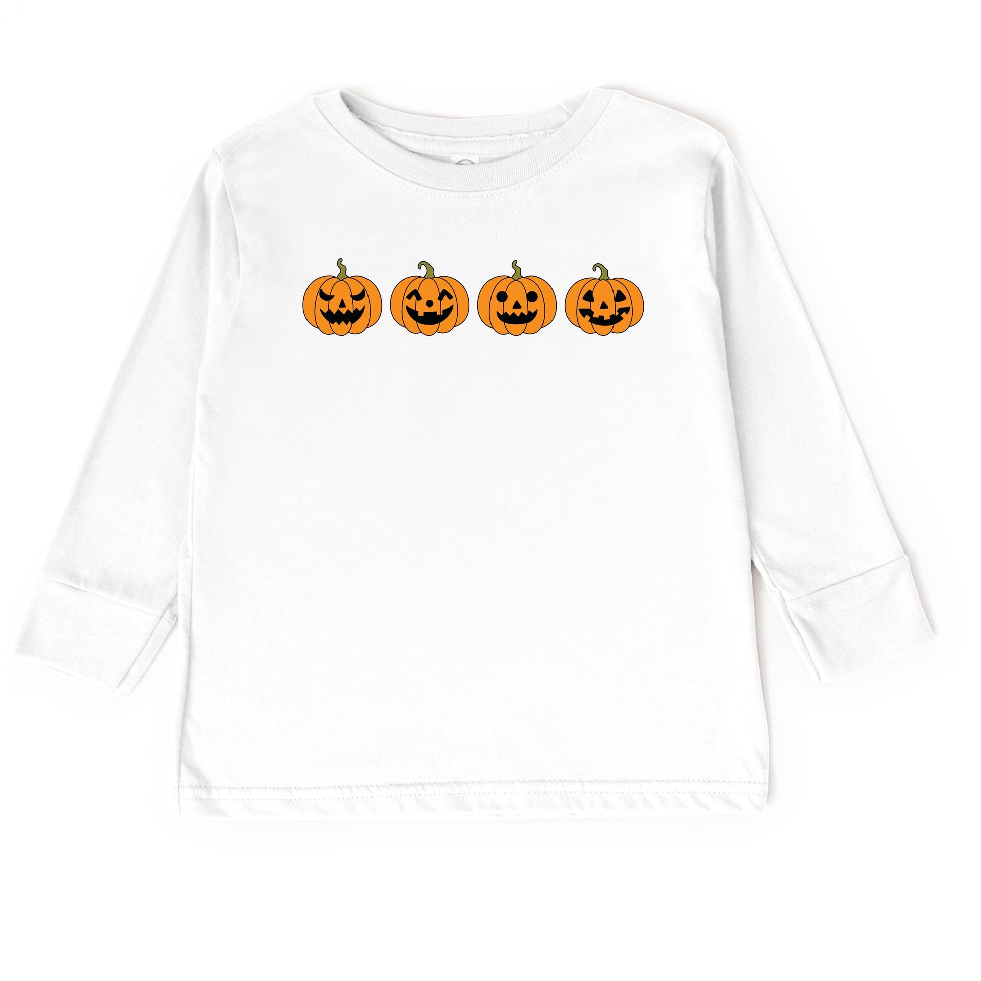 Four Pumpkins - Toddler Long Sleeve Graphic Tee and Youth Long Sleeve Graphic T-Shirt