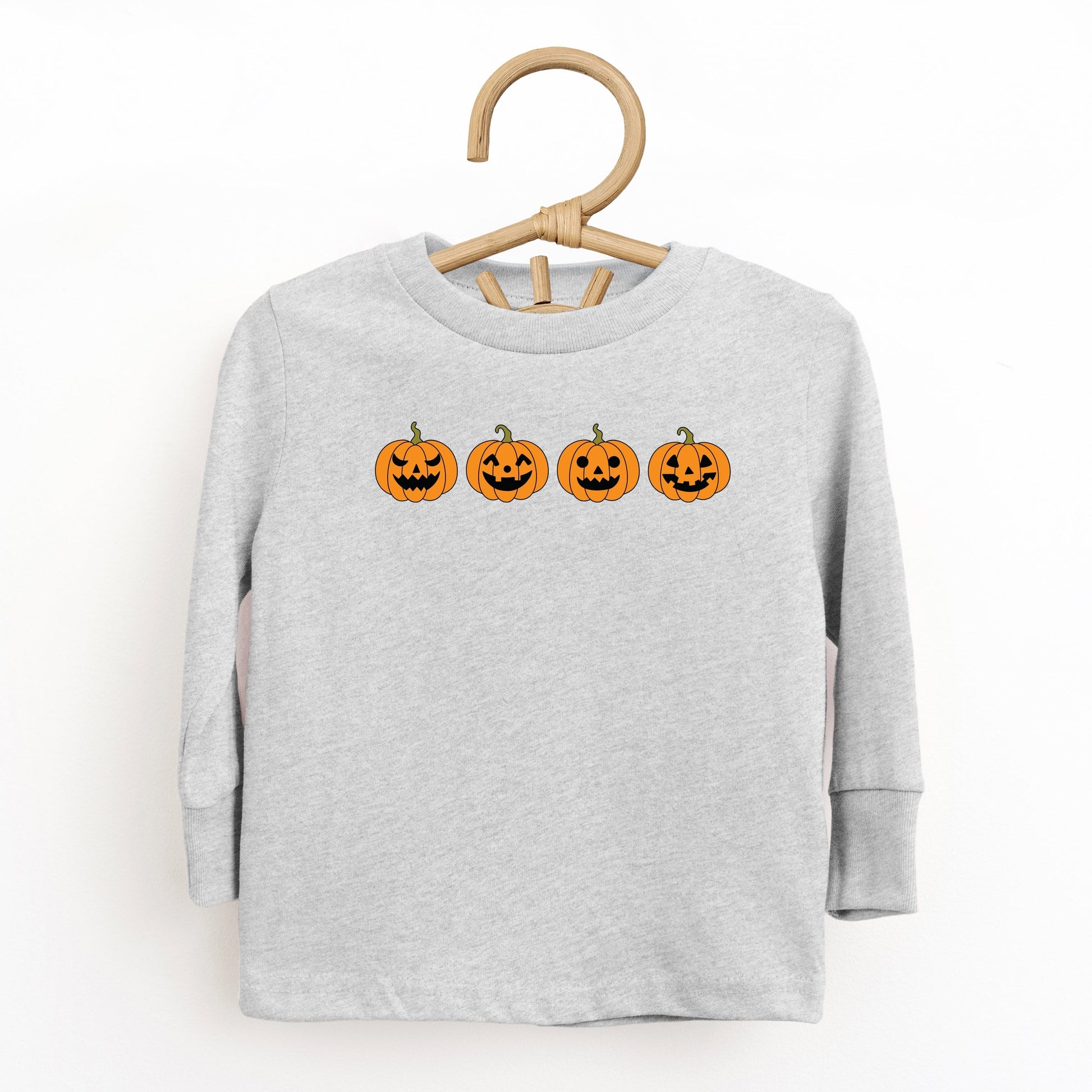 Four Pumpkins - Toddler Long Sleeve Graphic Tee and Youth Long Sleeve Graphic T-Shirt