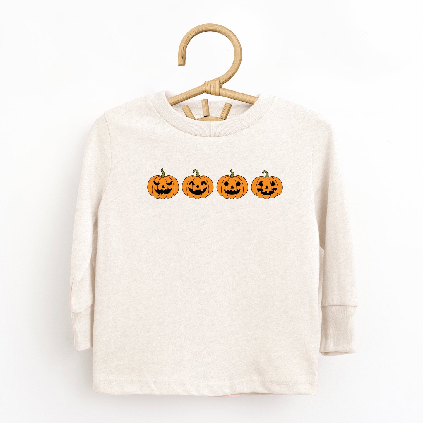 Four Pumpkins - Toddler Long Sleeve Graphic Tee and Youth Long Sleeve Graphic T-Shirt