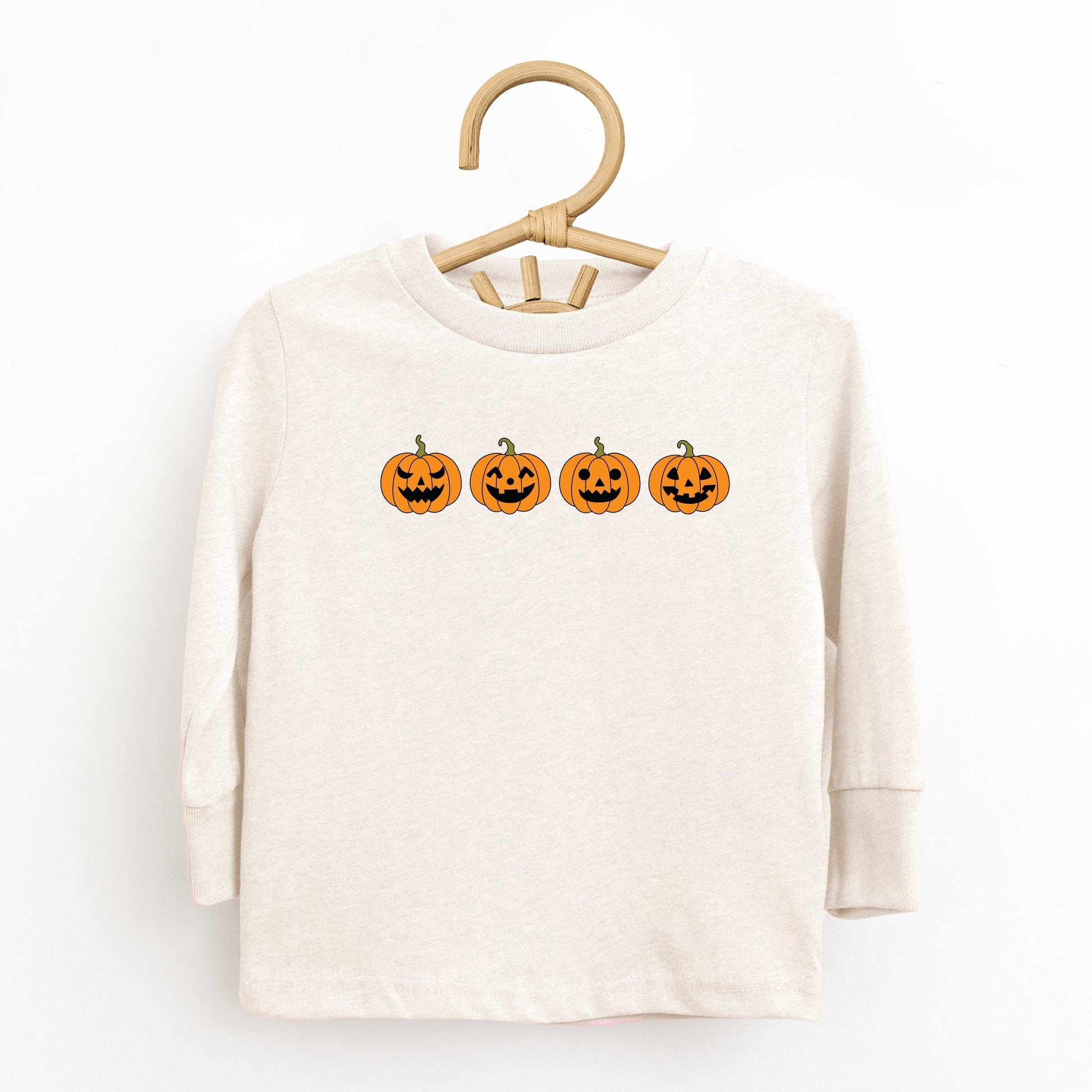 Four Pumpkins - Toddler Long Sleeve Graphic Tee and Youth Long Sleeve Graphic T-Shirt
