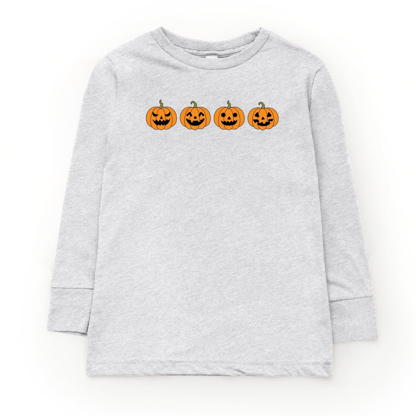 Four Pumpkins - Toddler Long Sleeve Graphic Tee and Youth Long Sleeve Graphic T-Shirt