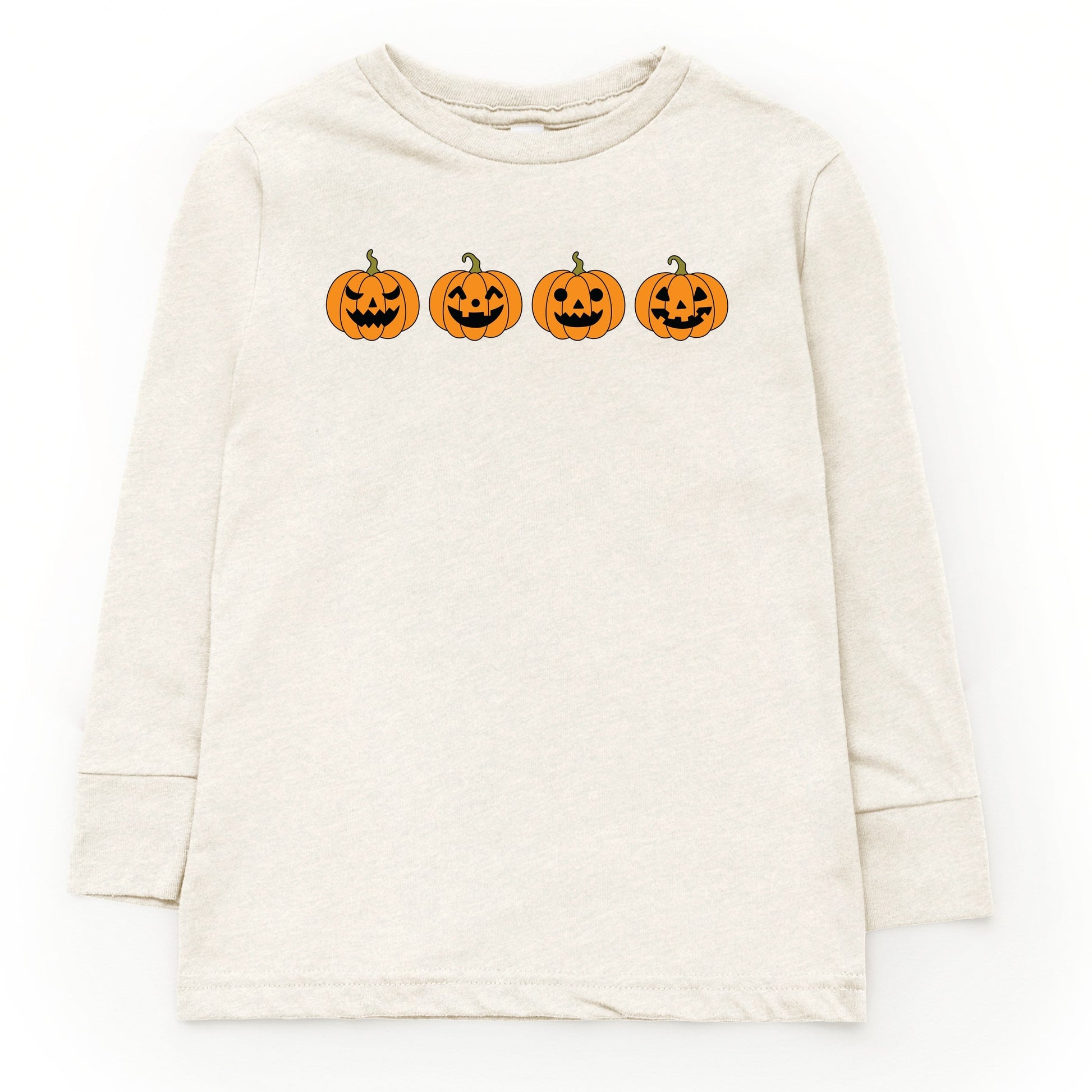 Four Pumpkins - Toddler Long Sleeve Graphic Tee and Youth Long Sleeve Graphic T-Shirt