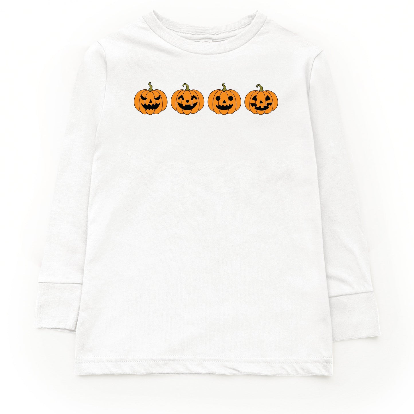 Four Pumpkins - Toddler Long Sleeve Graphic Tee and Youth Long Sleeve Graphic T-Shirt