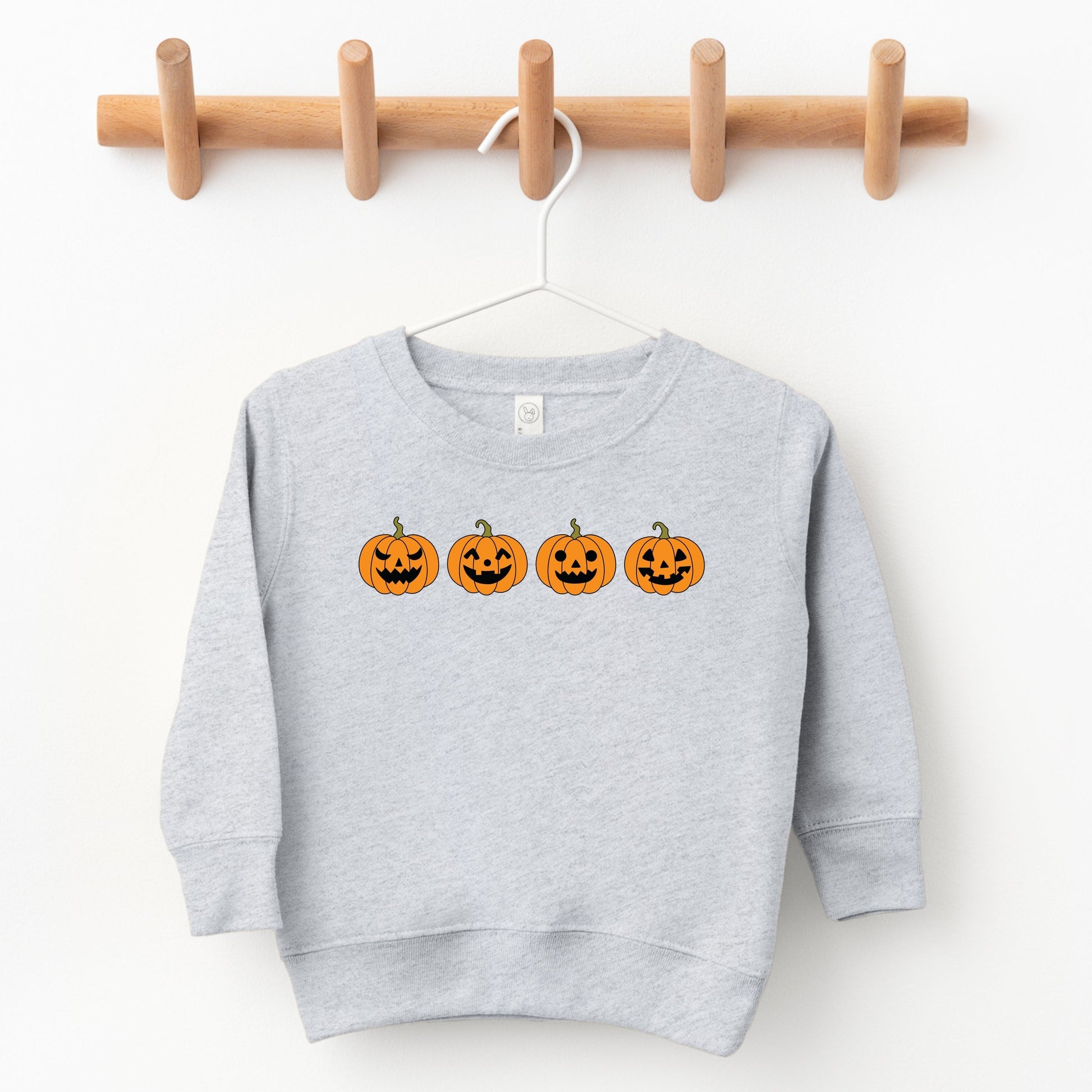 Four Pumpkins - Toddler Graphic Sweatshirt and Youth Graphic Sweatshirt