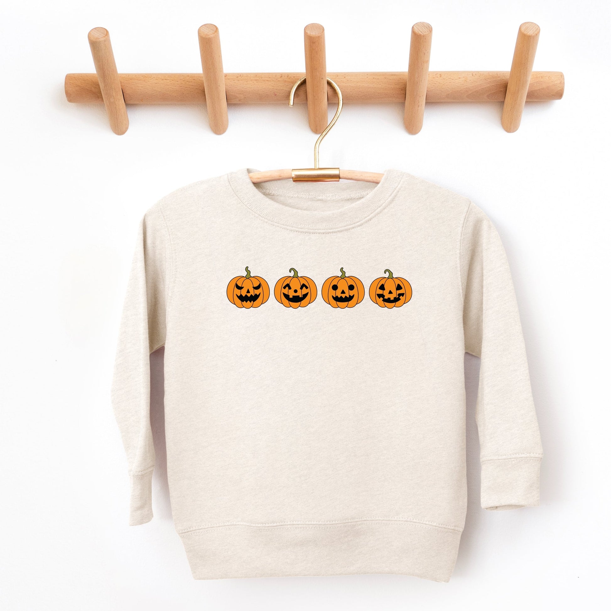 Four Pumpkins - Toddler Graphic Sweatshirt and Youth Graphic Sweatshirt