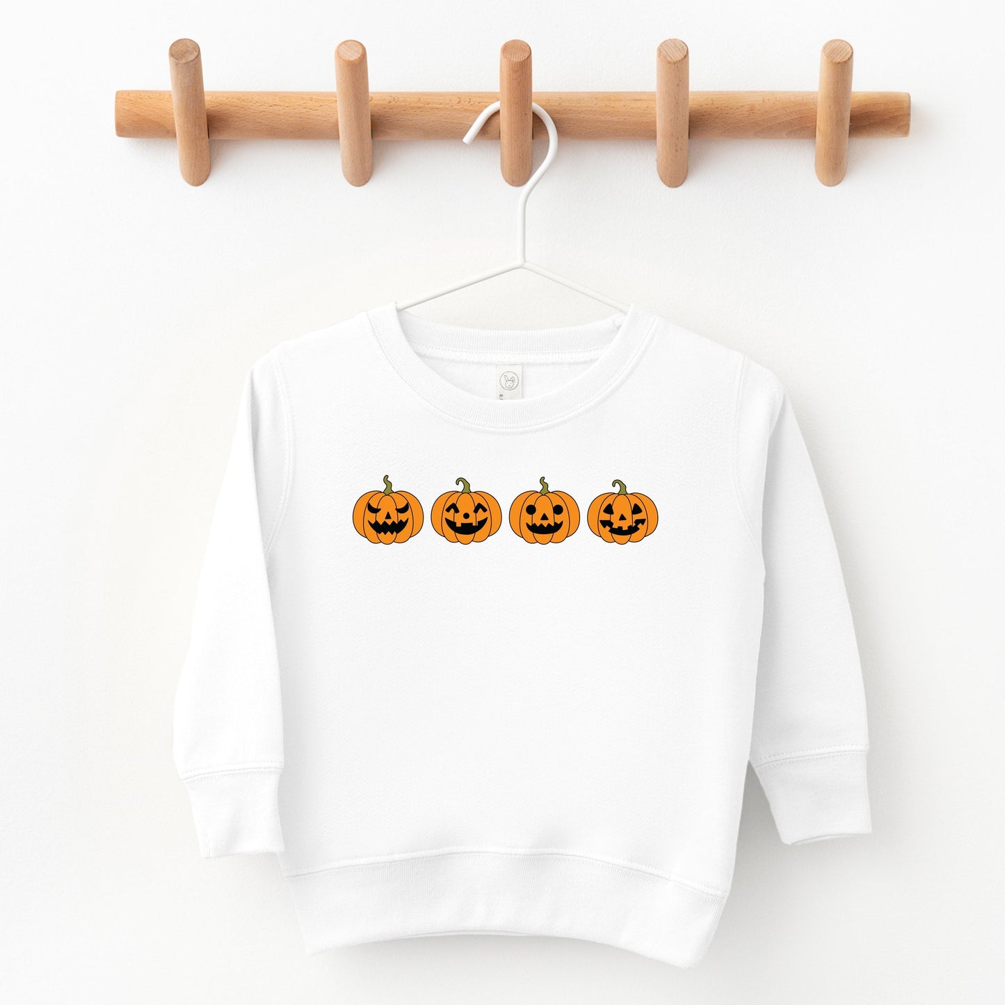 Four Pumpkins - Toddler Graphic Sweatshirt and Youth Graphic Sweatshirt