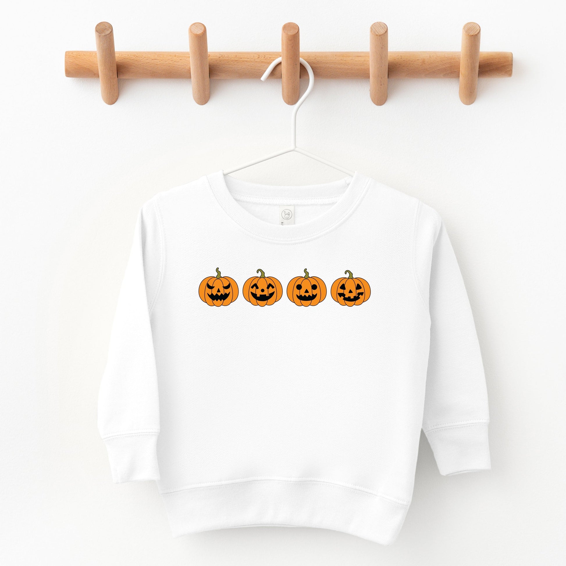 Four Pumpkins - Toddler Graphic Sweatshirt and Youth Graphic Sweatshirt