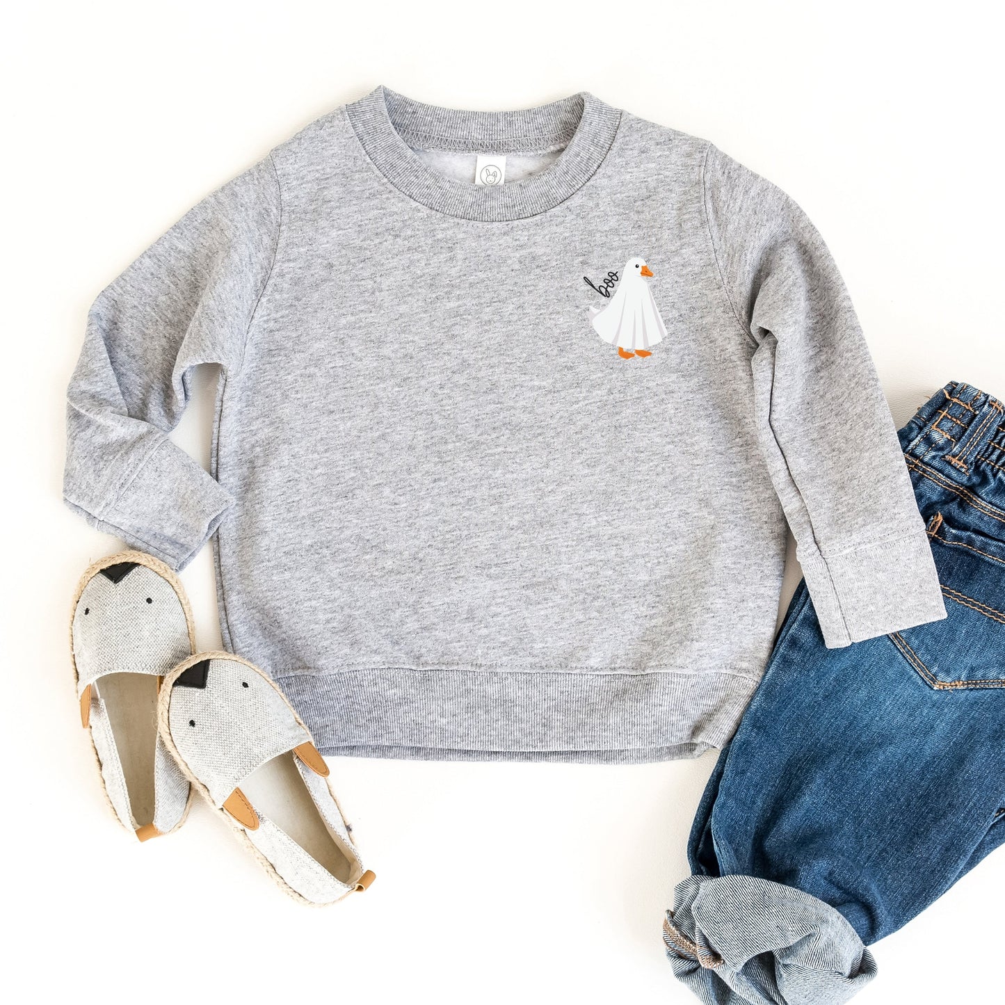 Boo Ghost Goose - Toddler Graphic Sweatshirt and Youth Graphic Sweatshirt