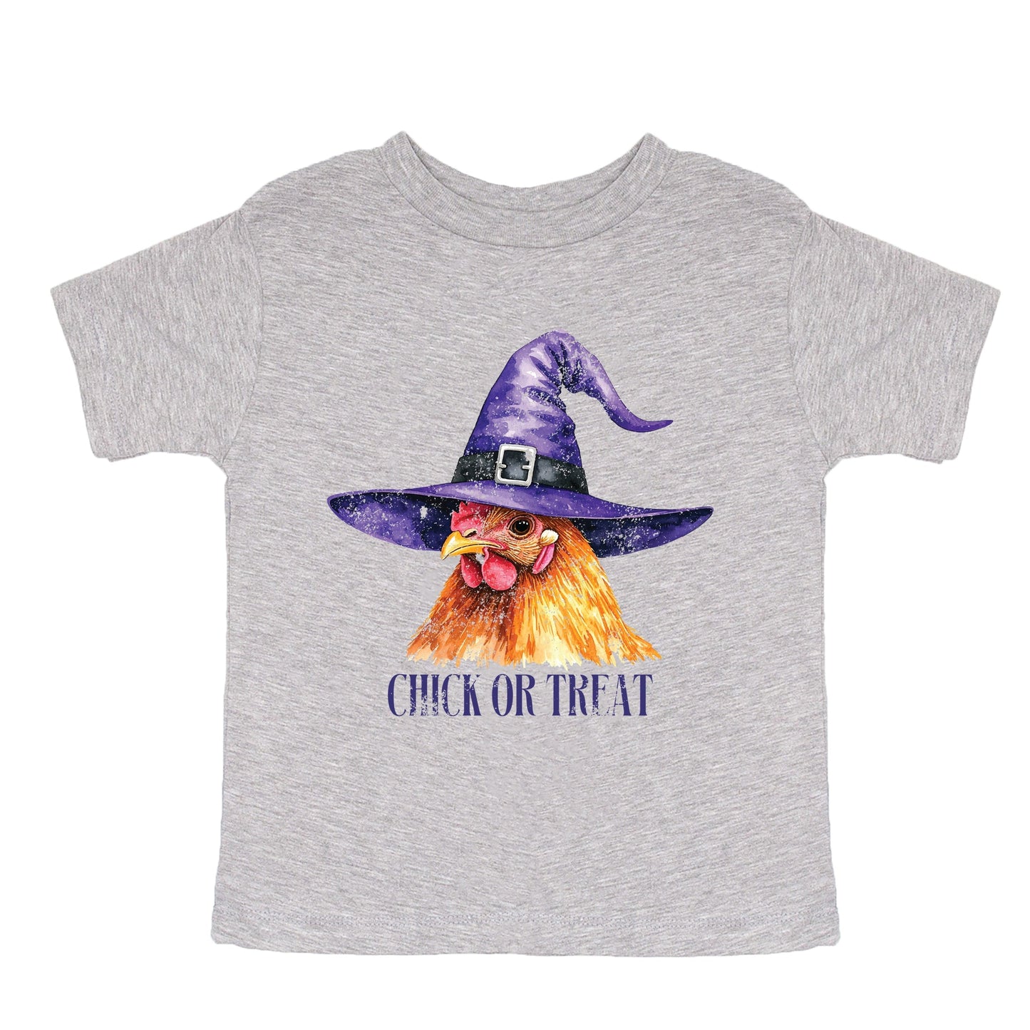 Chick Or Treat Watercolor Distressed - Youth Short Sleeve Graphic T-Shirt and Toddler Short Sleeve Graphic T-Shirt