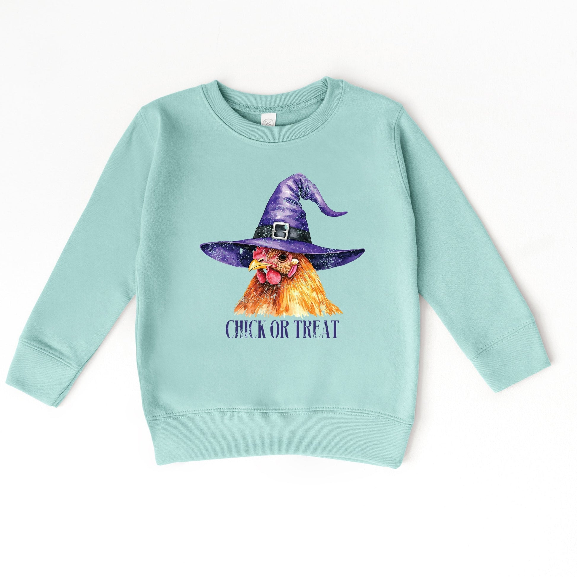 Chick Or Treat Watercolor Distressed - Toddler Graphic Sweatshirt and Youth Graphic Sweatshirt