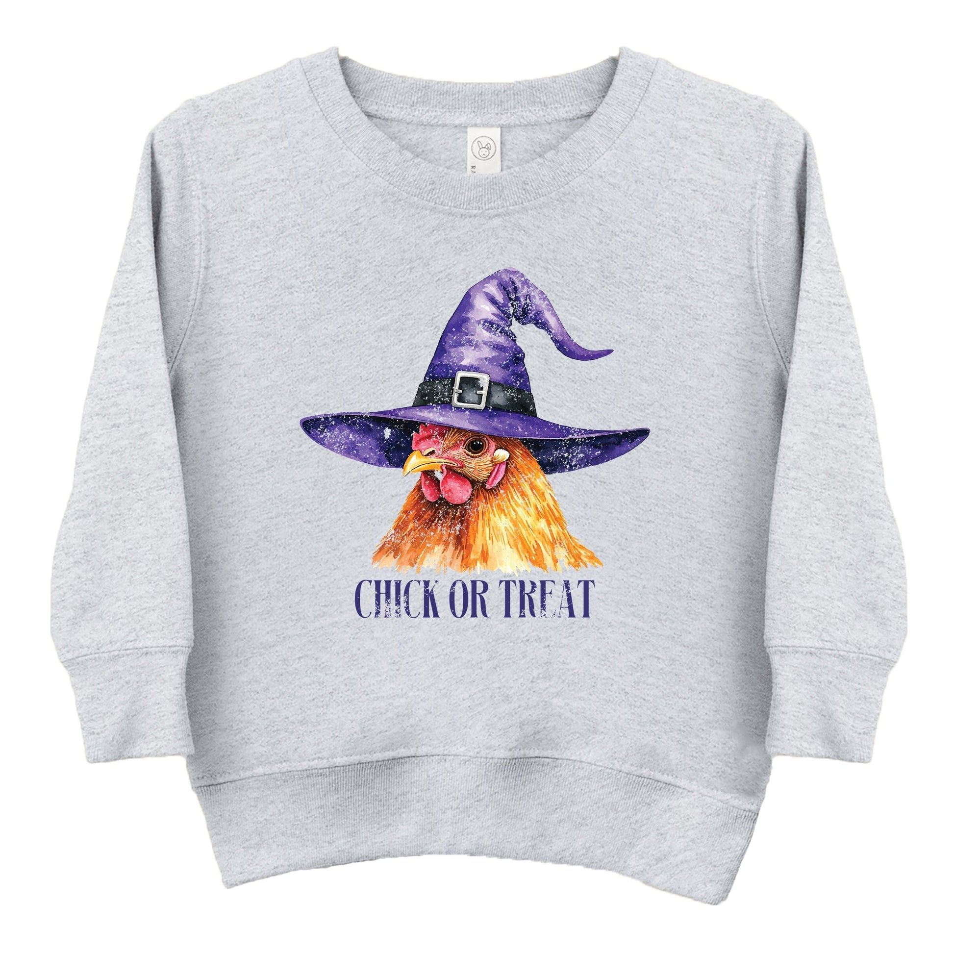 Chick Or Treat Watercolor Distressed - Toddler Graphic Sweatshirt and Youth Graphic Sweatshirt