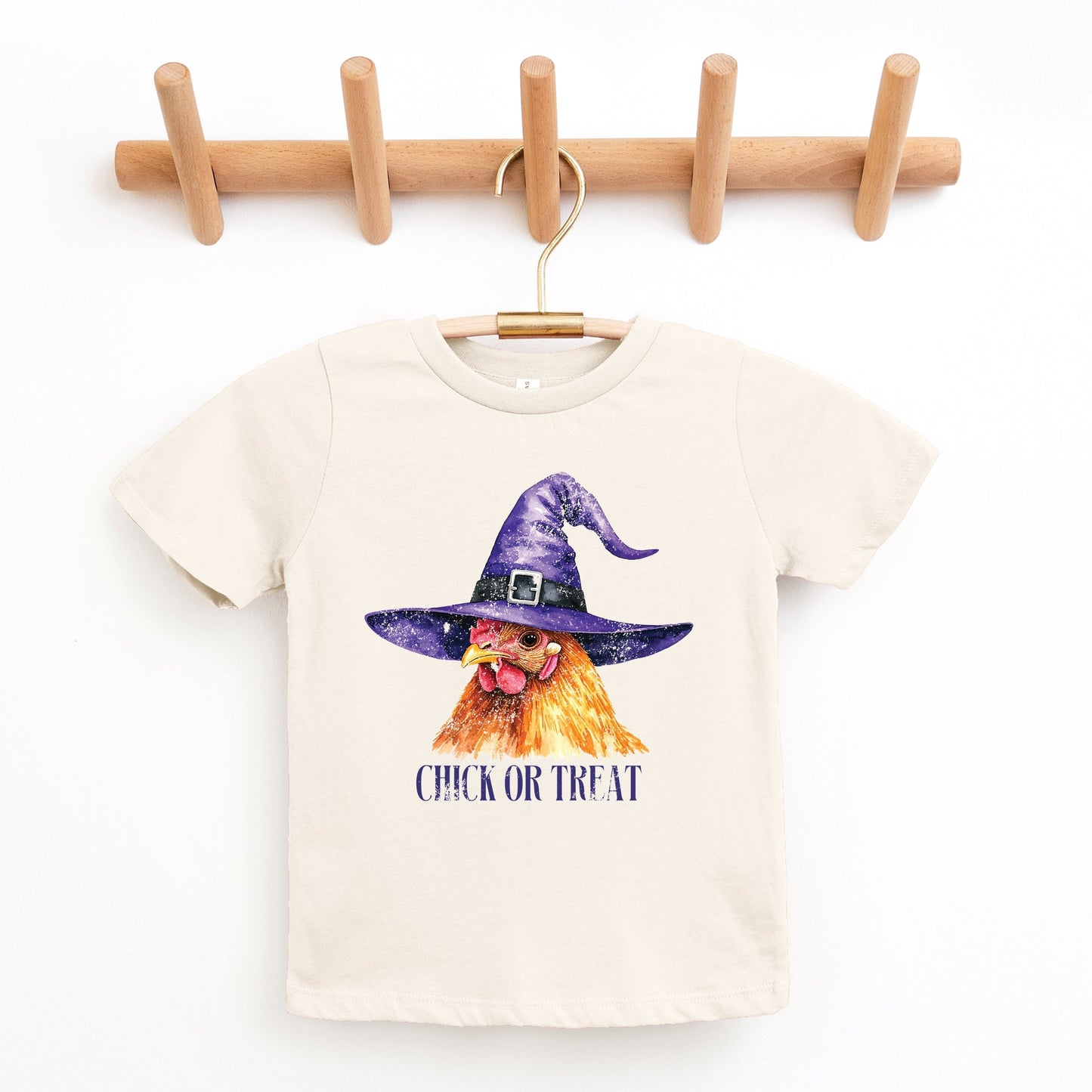 Chick Or Treat Watercolor Distressed - Youth Short Sleeve Graphic T-Shirt and Toddler Short Sleeve Graphic T-Shirt