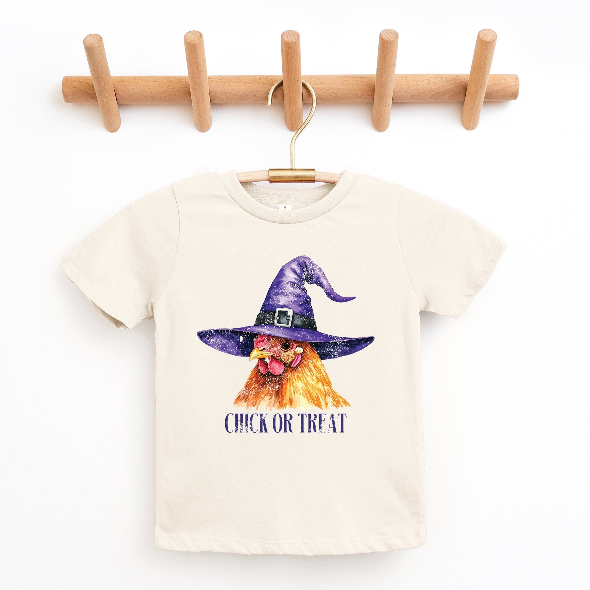 Chick Or Treat Watercolor Distressed - Youth Short Sleeve Graphic T-Shirt and Toddler Short Sleeve Graphic T-Shirt