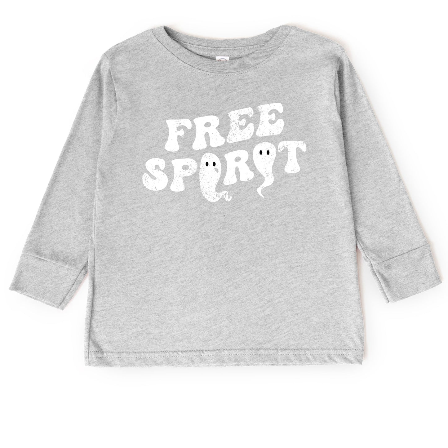 Free Spirit Ghost Distressed  - Toddler Long Sleeve Graphic Tee