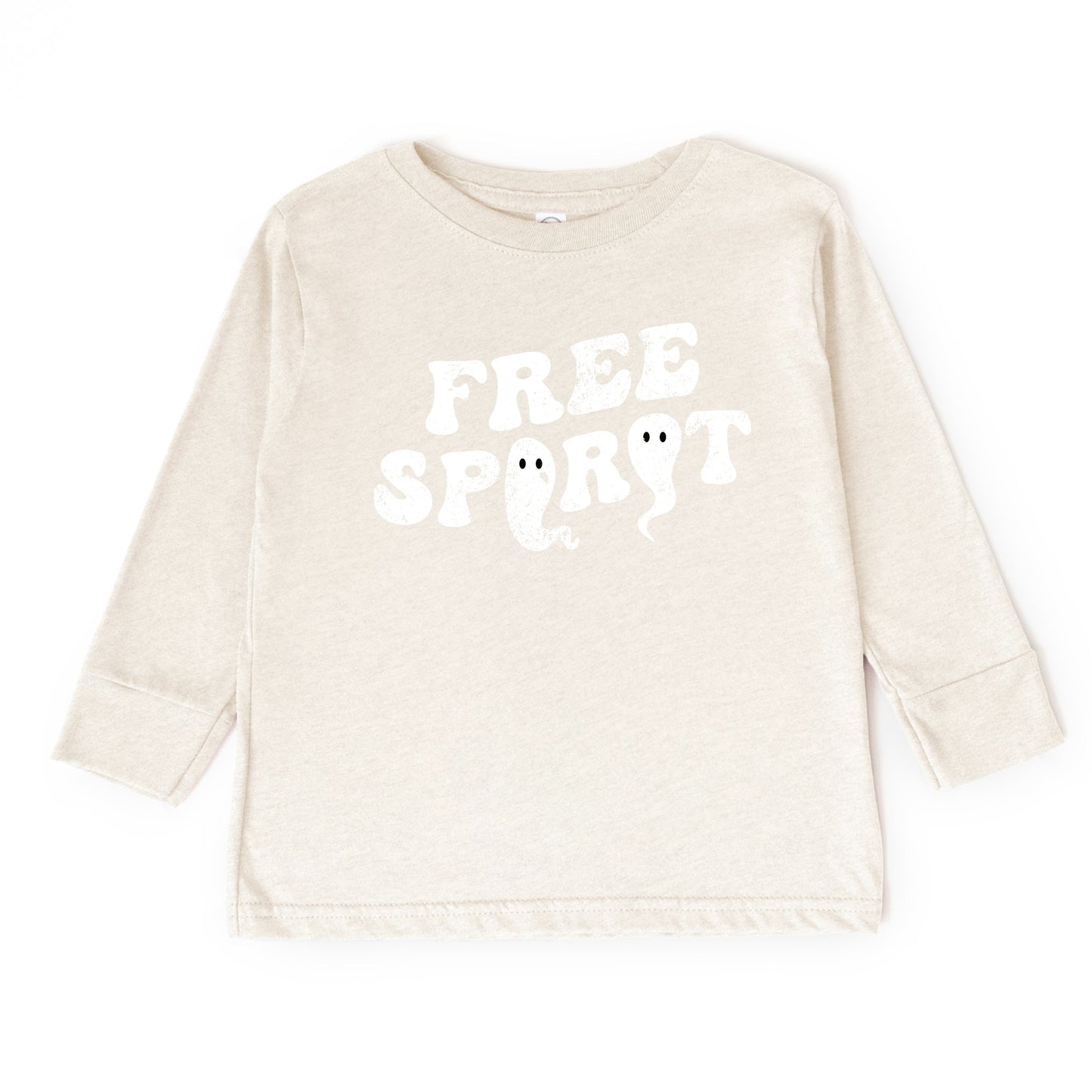 Free Spirit Ghost Distressed  - Toddler Long Sleeve Graphic Tee