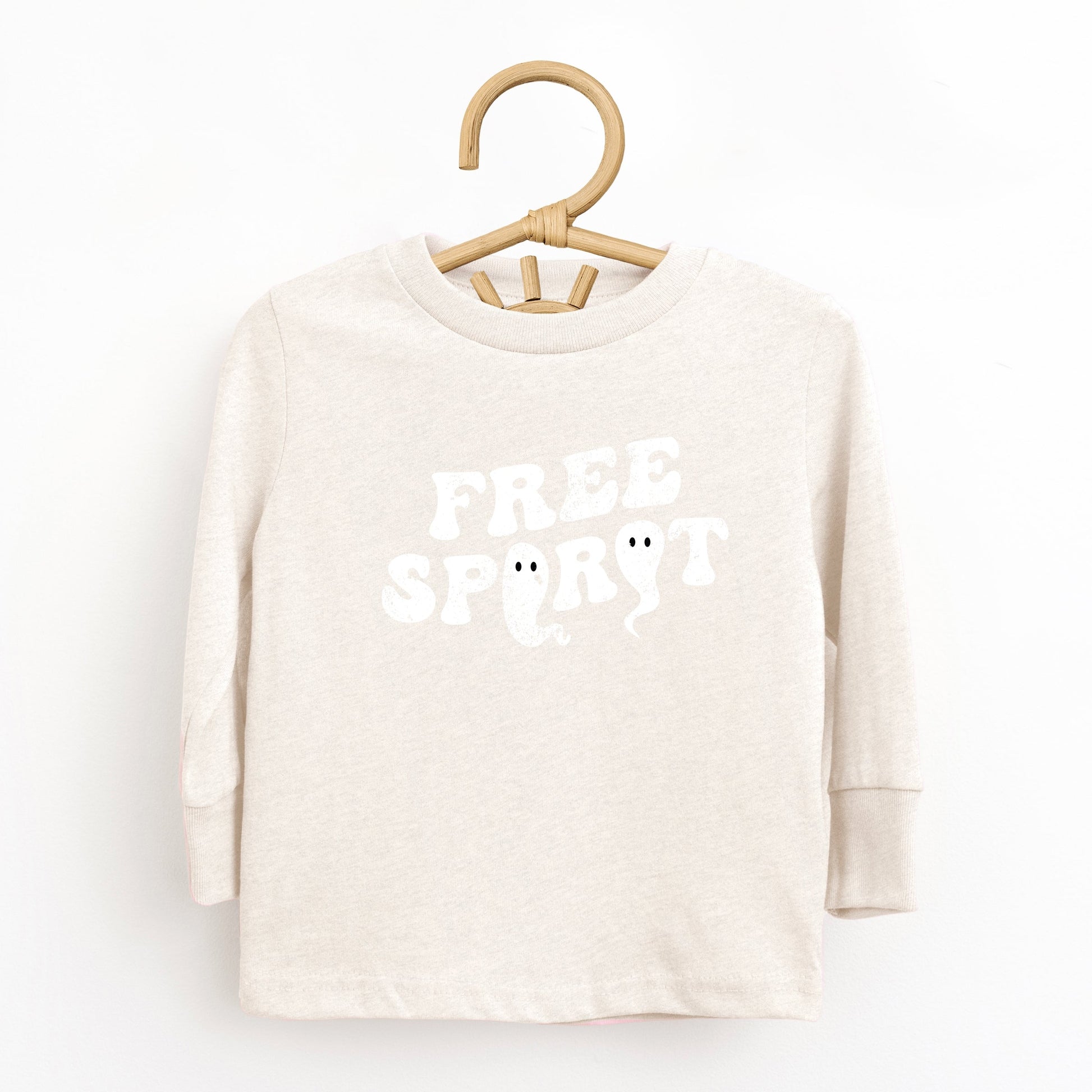 Free Spirit Ghost Distressed  - Toddler Long Sleeve Graphic Tee