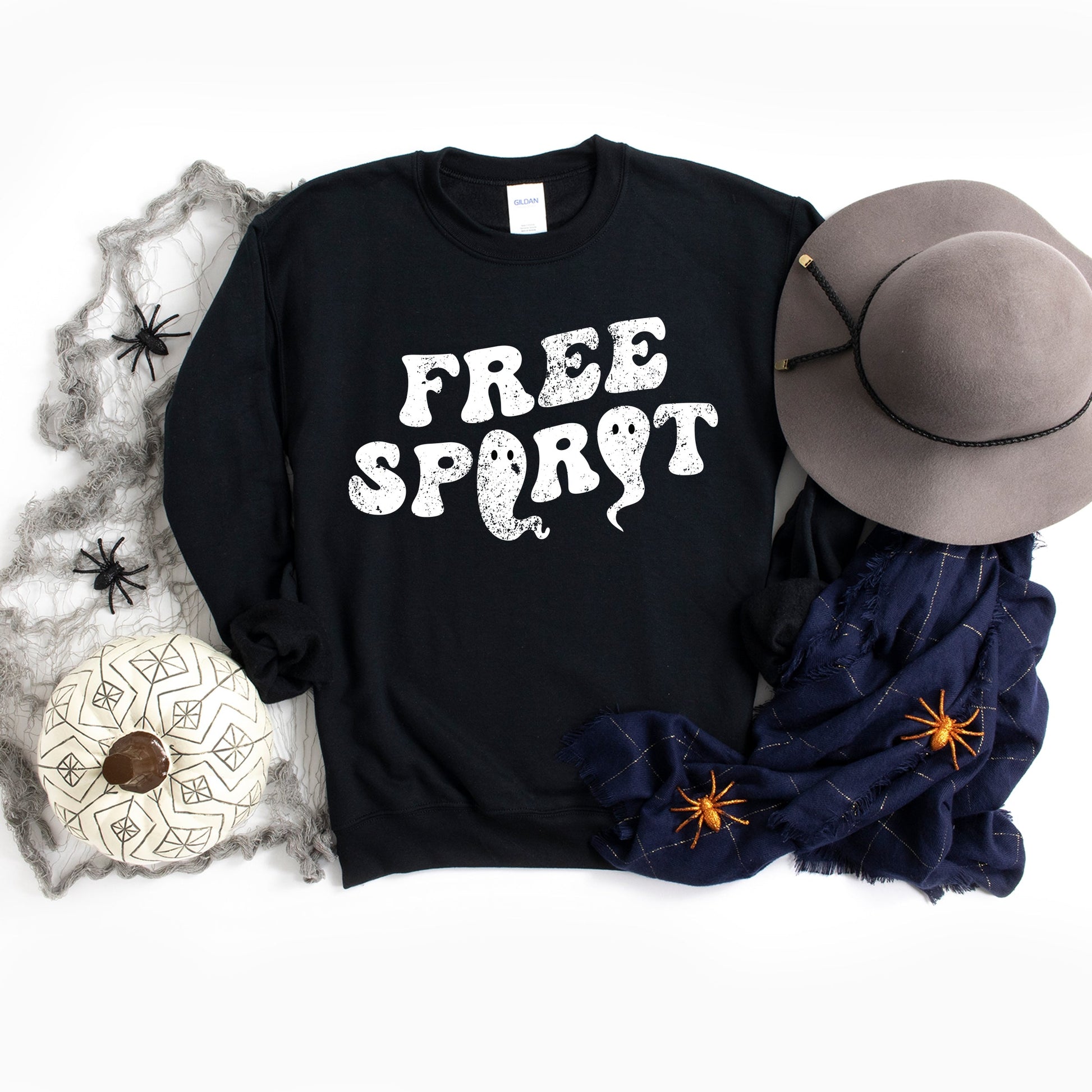 Free Spirit Ghost Distressed - Women's Graphic Sweatshirt