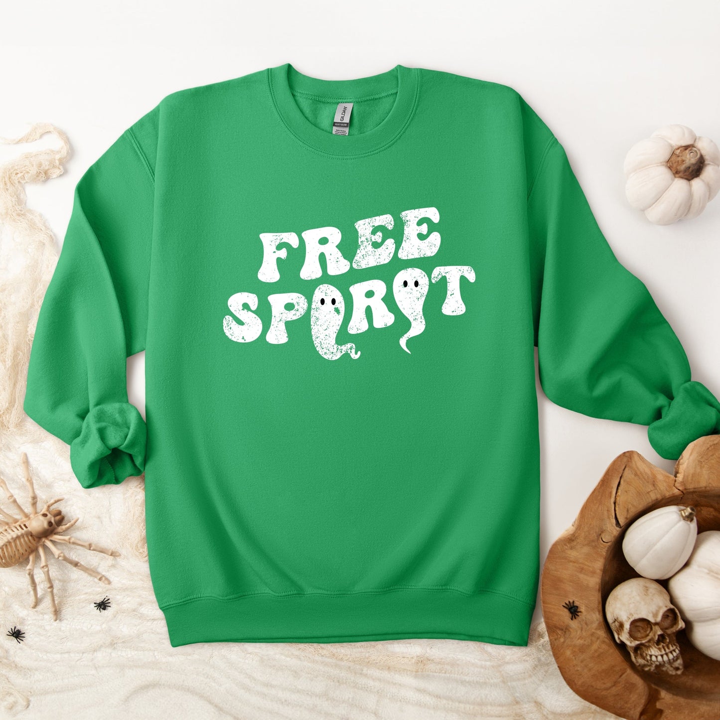 Free Spirit Ghost Distressed - Women's Graphic Sweatshirt