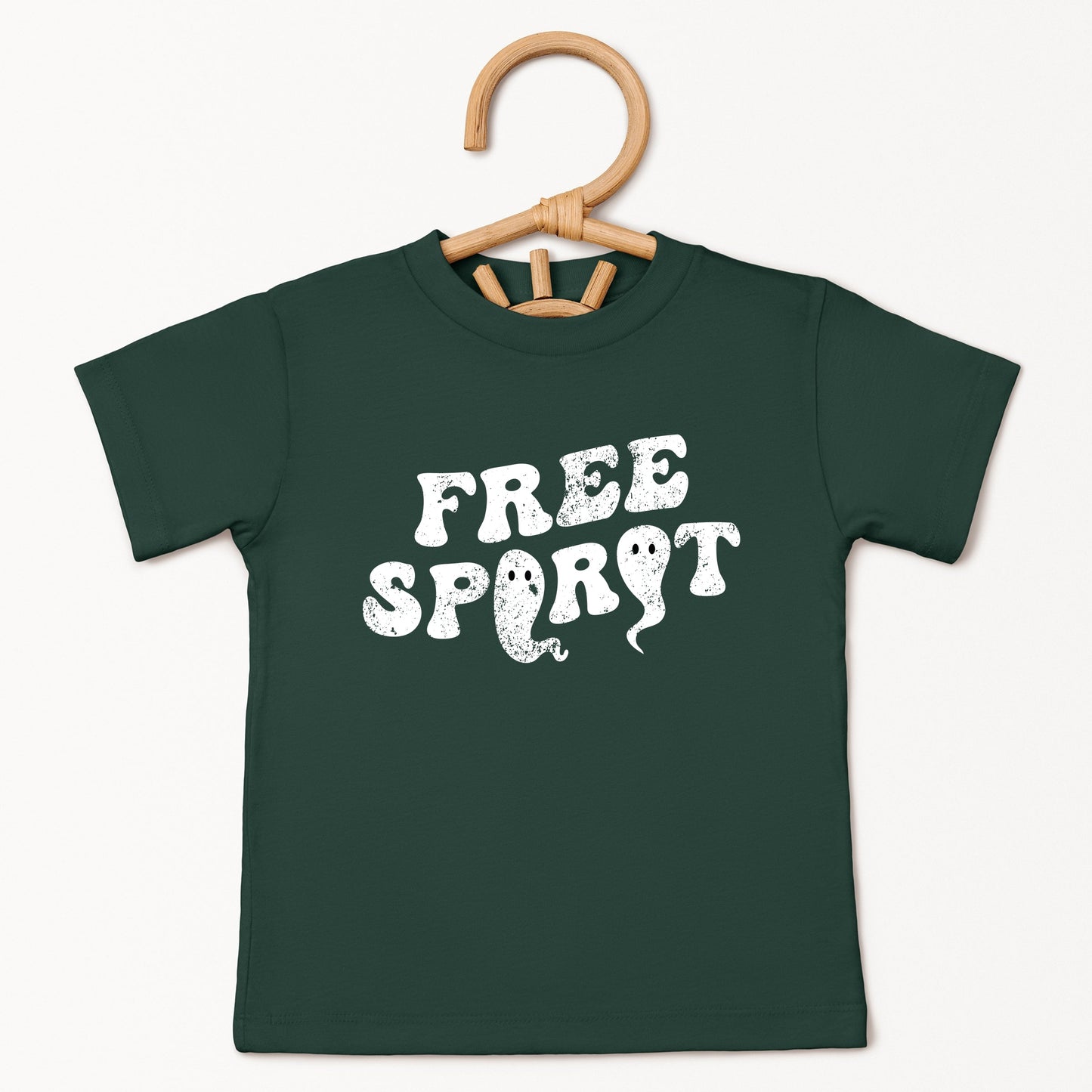 Free Spirit Ghost Distressed  - Toddler Short Sleeve Graphic T-Shirt