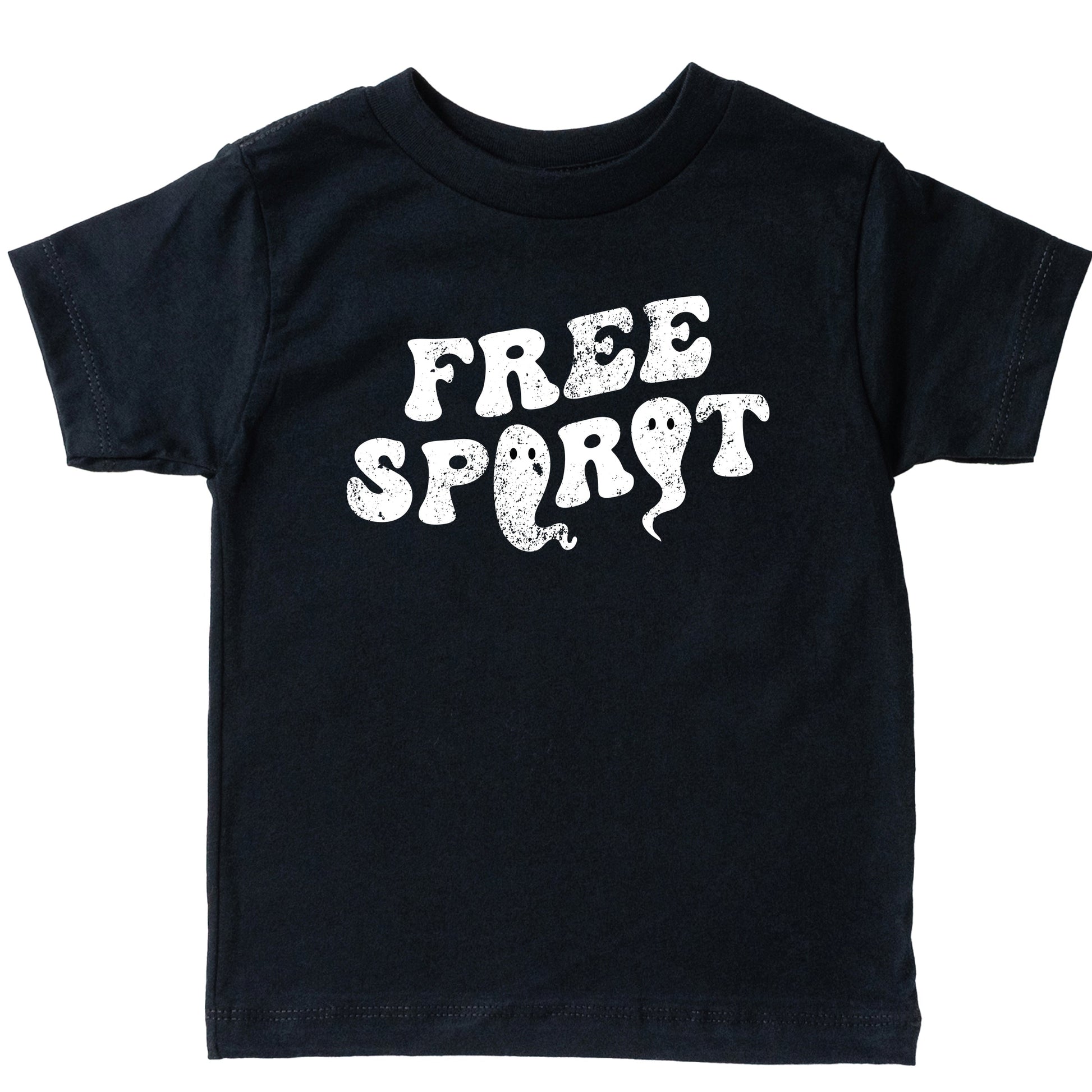 Free Spirit Ghost Distressed  - Toddler Short Sleeve Graphic T-Shirt
