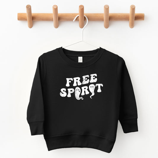Free Spirit Ghost Distressed  - Toddler Graphic Sweatshirt