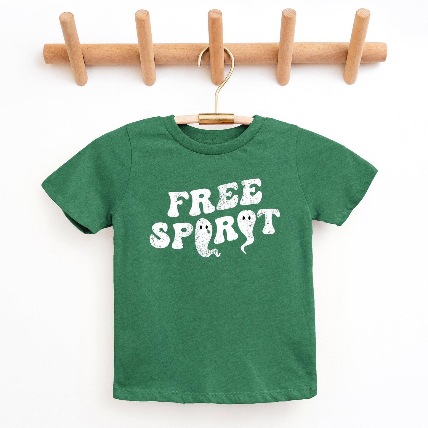 Free Spirit Ghost Distressed  - Youth Short Sleeve Graphic T-Shirt