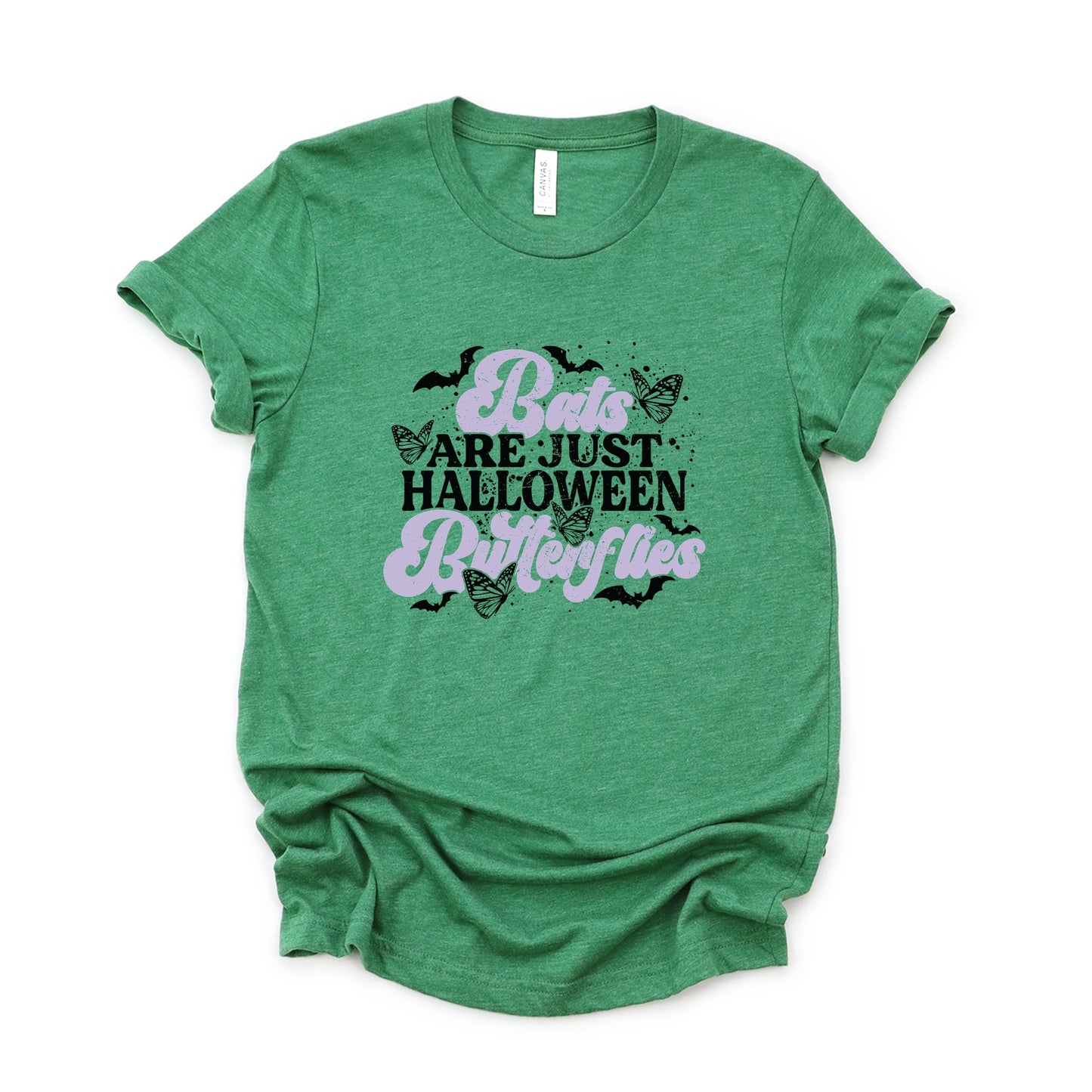 Bats Are Just Halloween Butterflies - Womens Short Sleeve Tee