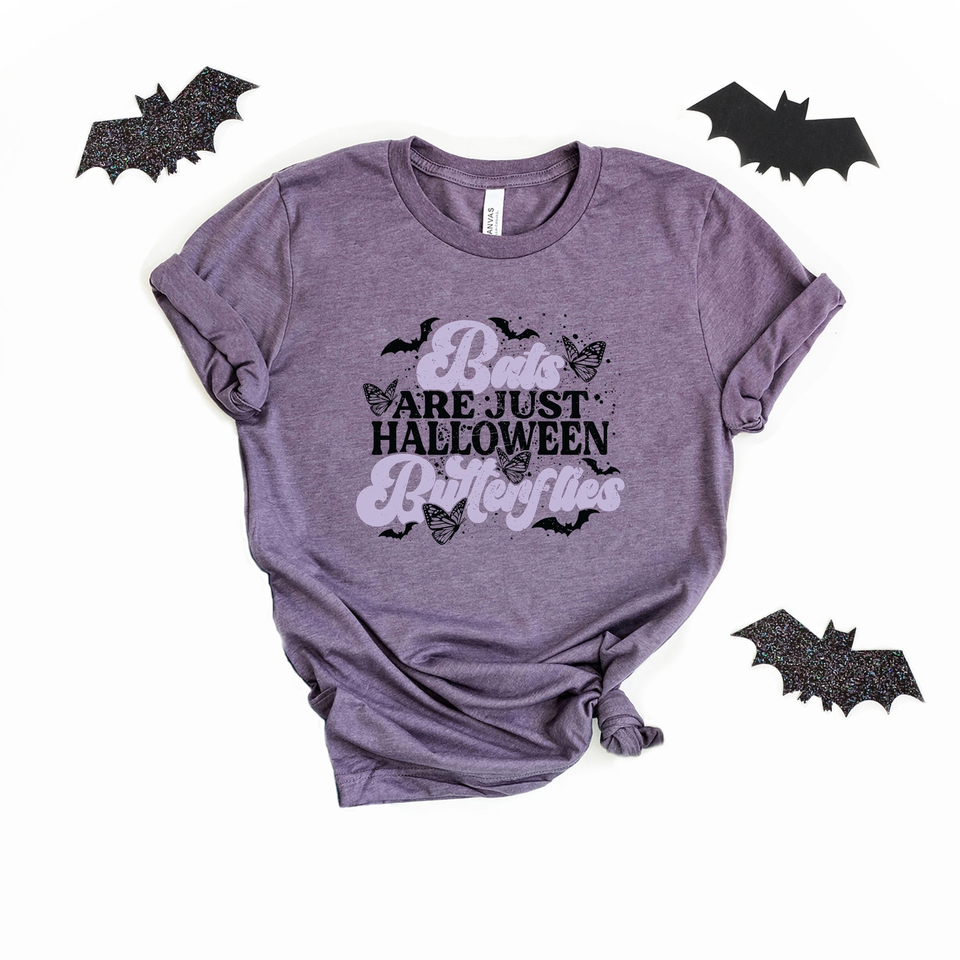 Bats Are Just Halloween Butterflies - Womens Short Sleeve Tee