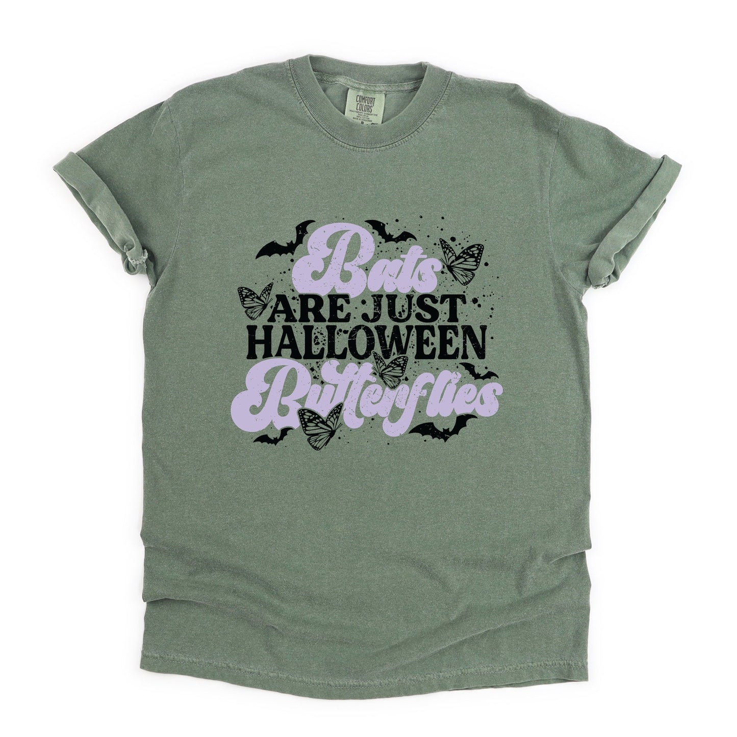 Bats Are Just Halloween Butterflies - Women's Garment Dyed Tee