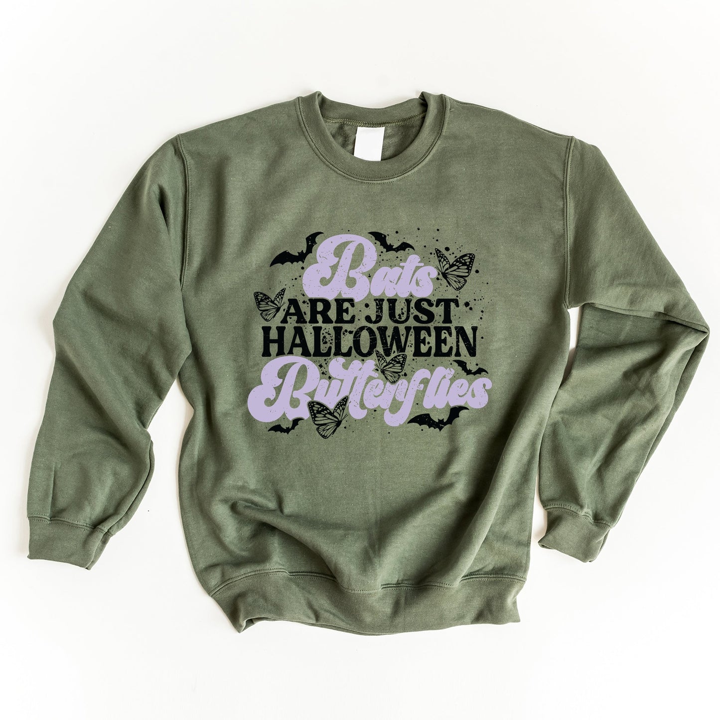 Bats Are Just Halloween Butterflies -  Womens Sweatshirt