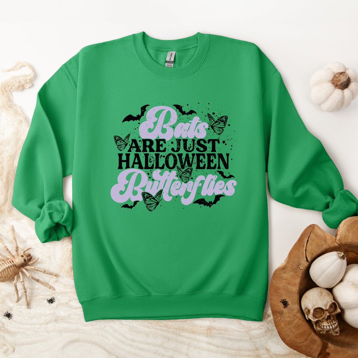 Bats Are Just Halloween Butterflies -  Womens Sweatshirt