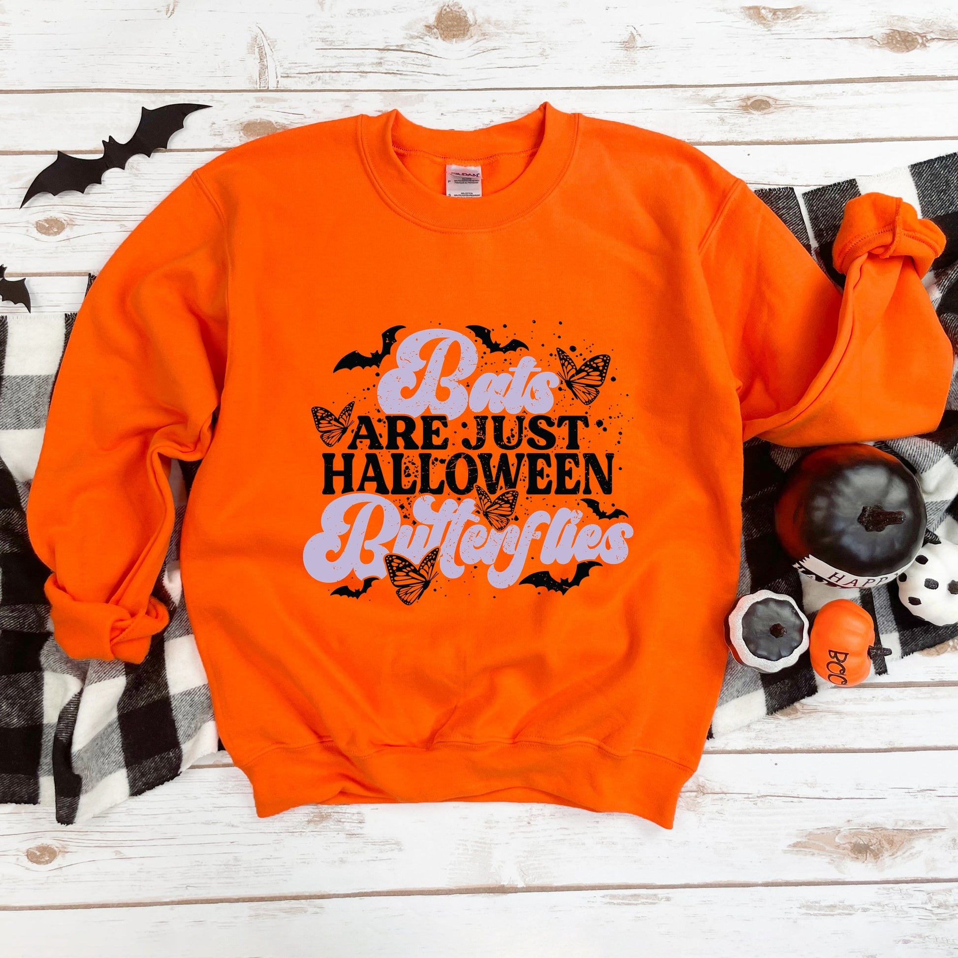 Bats Are Just Halloween Butterflies -  Womens Sweatshirt