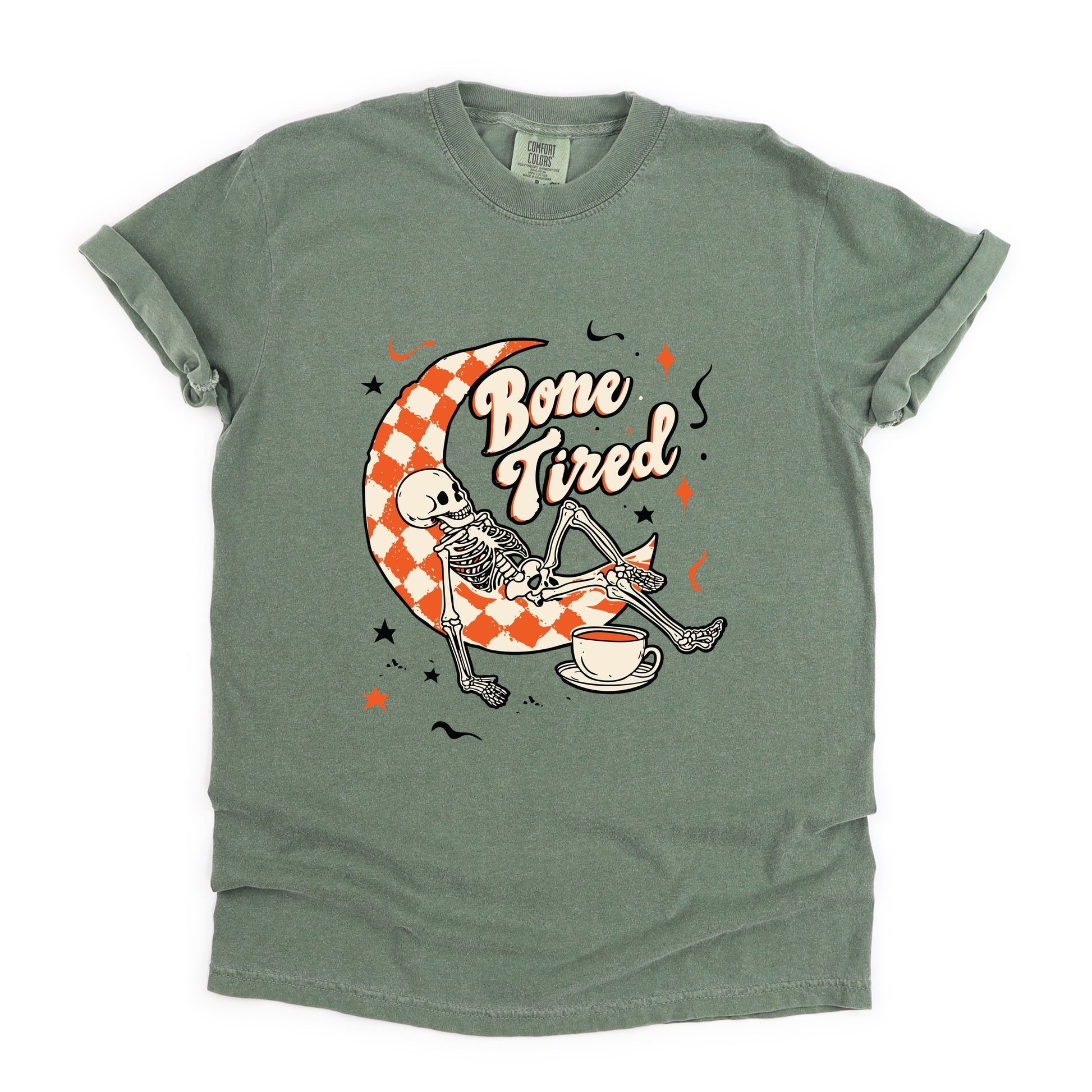 Bone Tired Moon - Womens Garment Dyed Tee