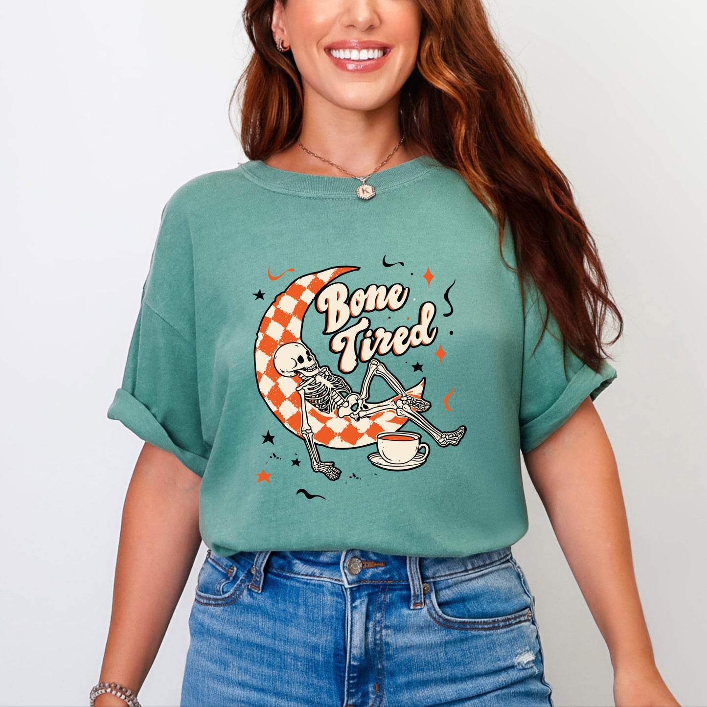 Bone Tired Moon - Women's Garment Dyed Tee