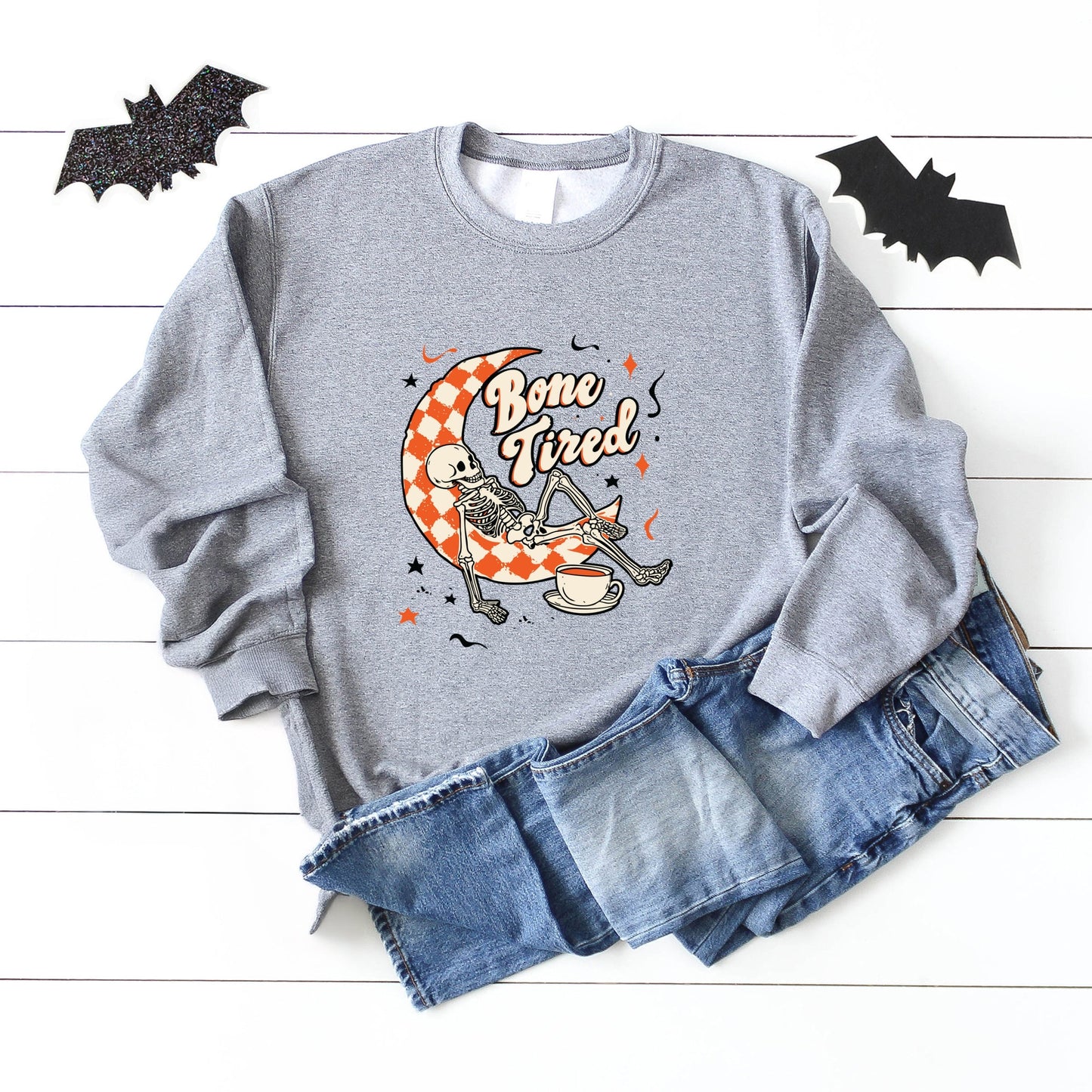 Bone Tired Moon -  Womens Sweatshirt