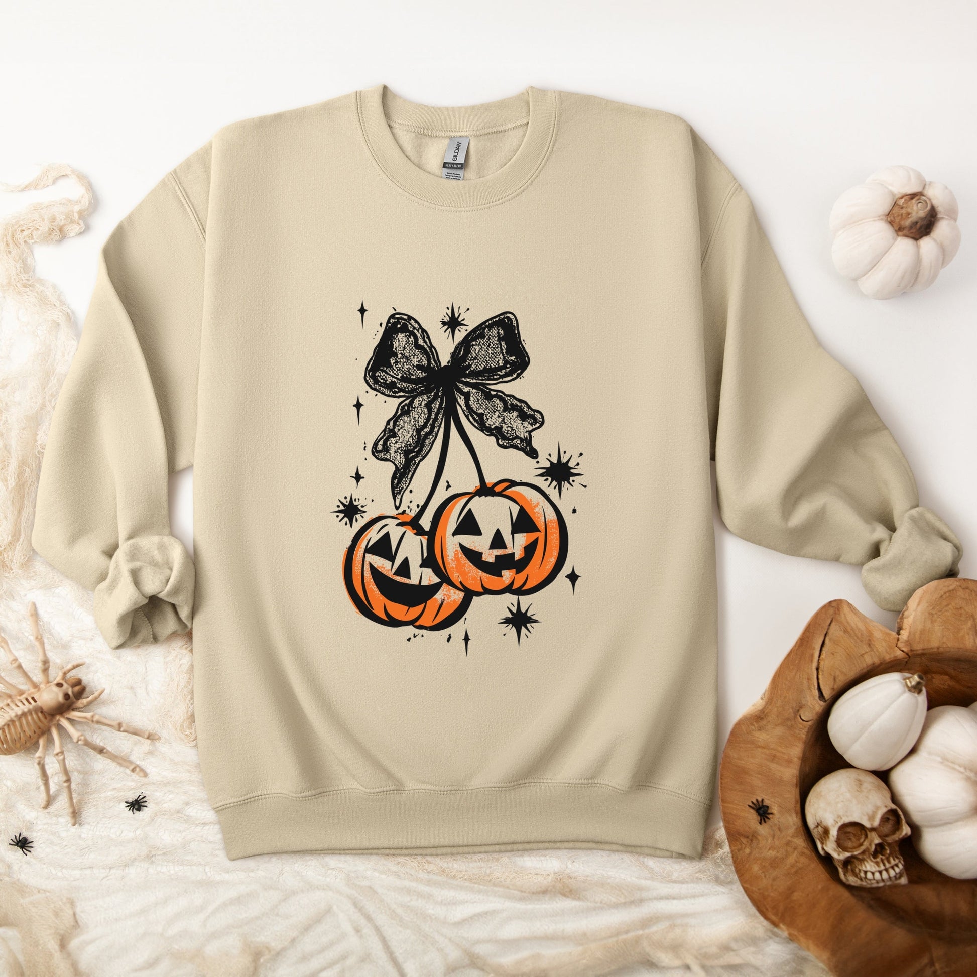 Coquette Pumpkin Cherries -  Womens Sweatshirt