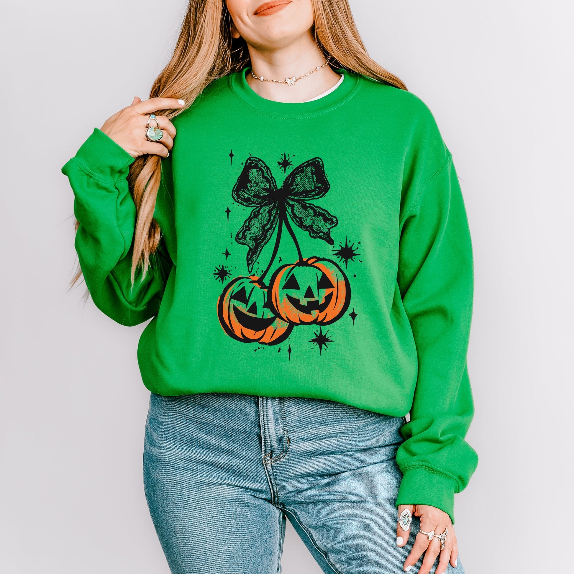 Coquette Pumpkin Cherries -  Womens Sweatshirt