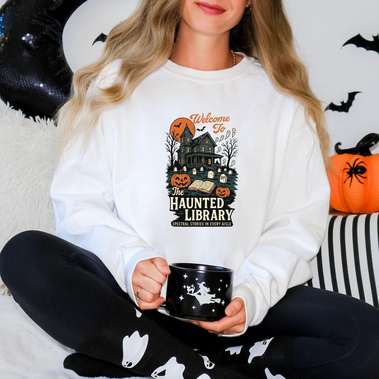 The Haunted Library -  Womens Sweatshirt