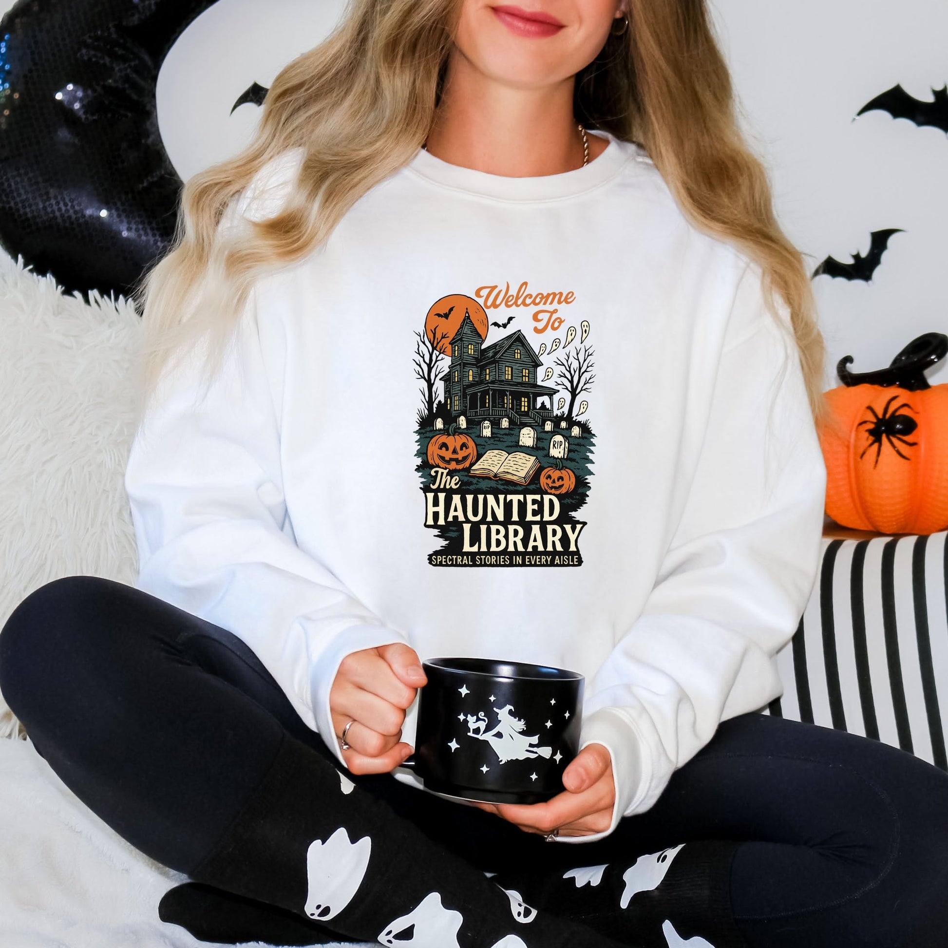 The Haunted Library -  Womens Sweatshirt