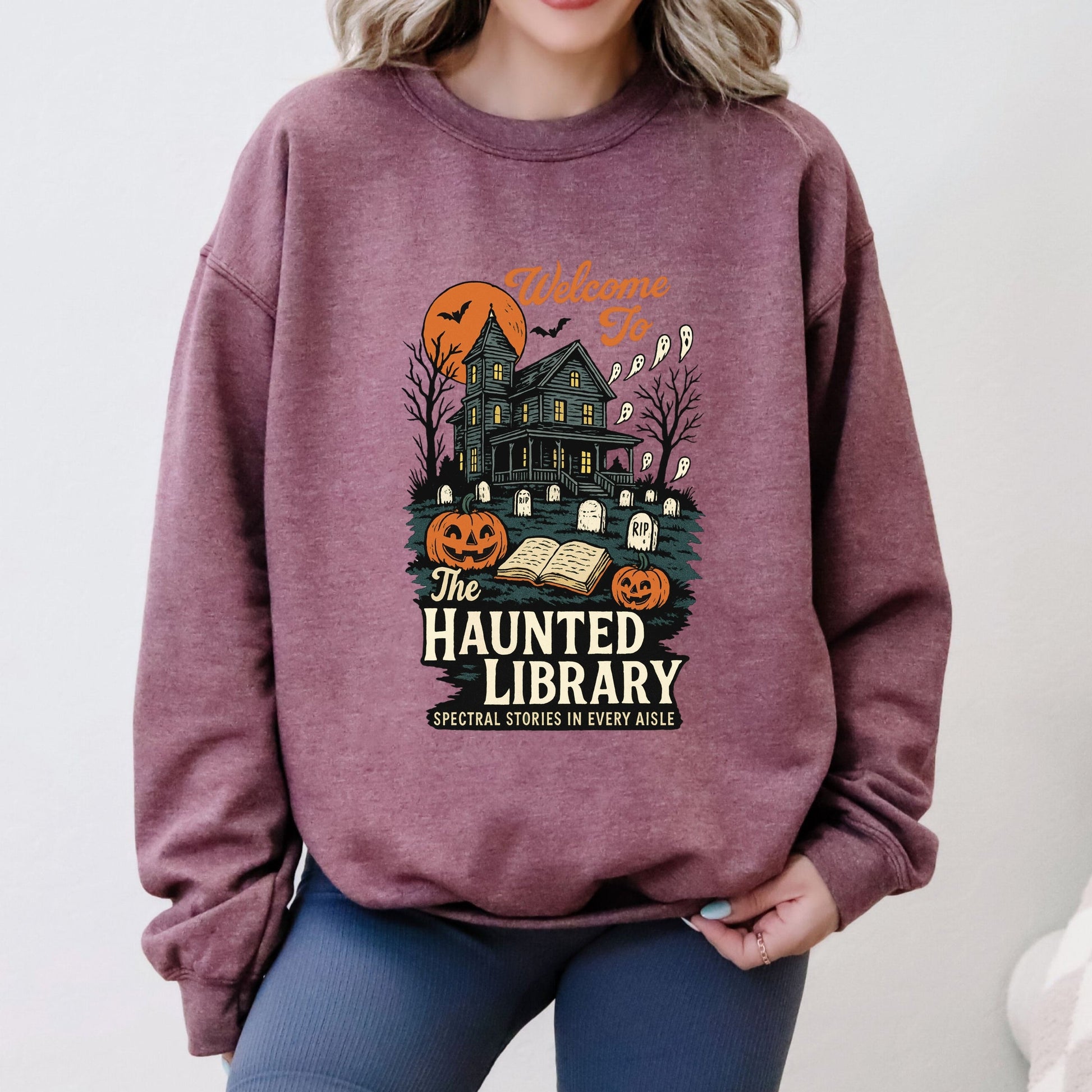 The Haunted Library -  Womens Sweatshirt
